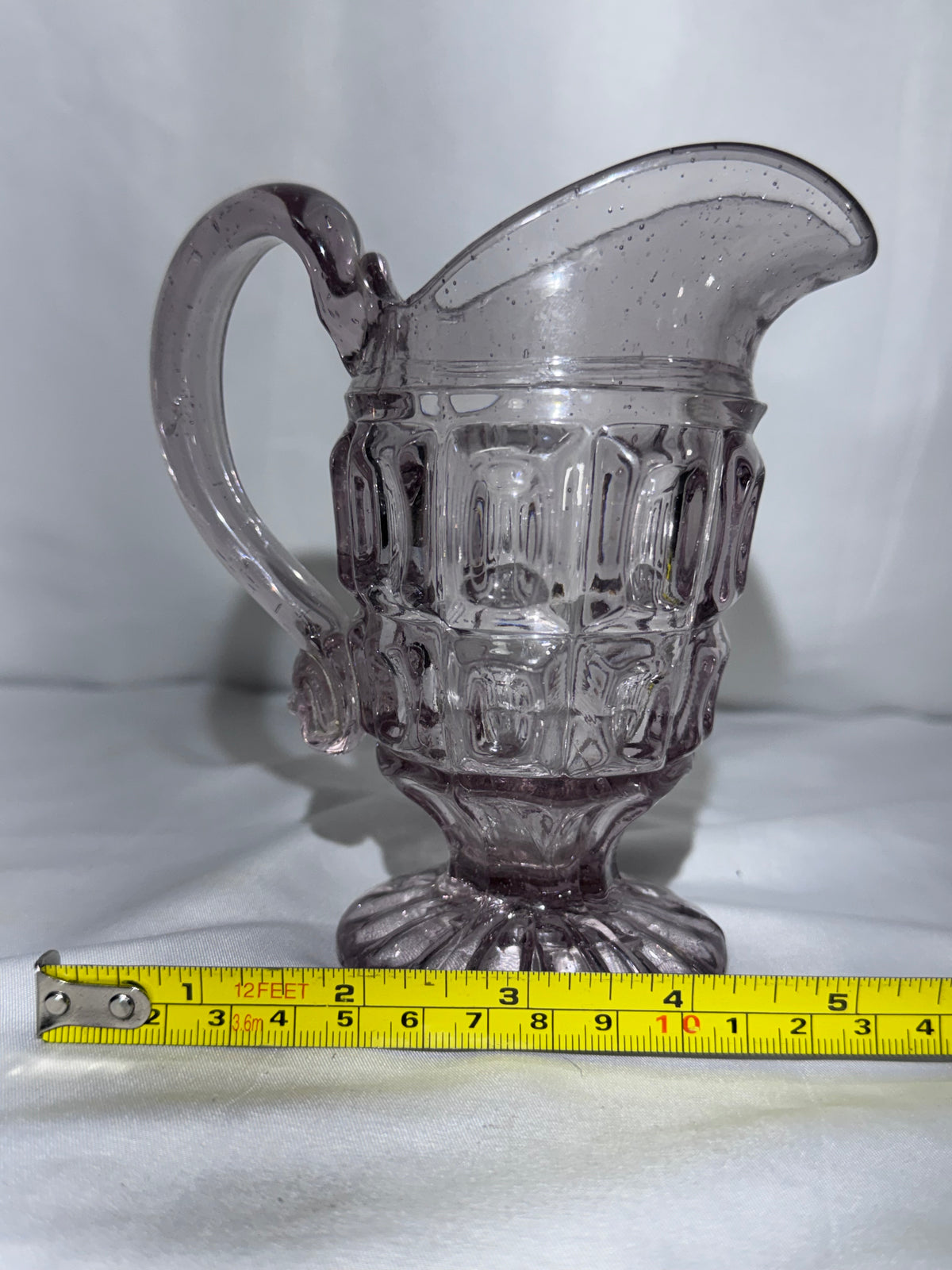 Vintage EAPG Pitcher / Jug – Neodymium Seedy Glass