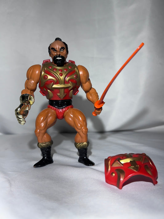 Vintage Mattel Masters of the Universe Jitsu Action Figure – Sword & 2 Chest Armor Pieces – MOTU