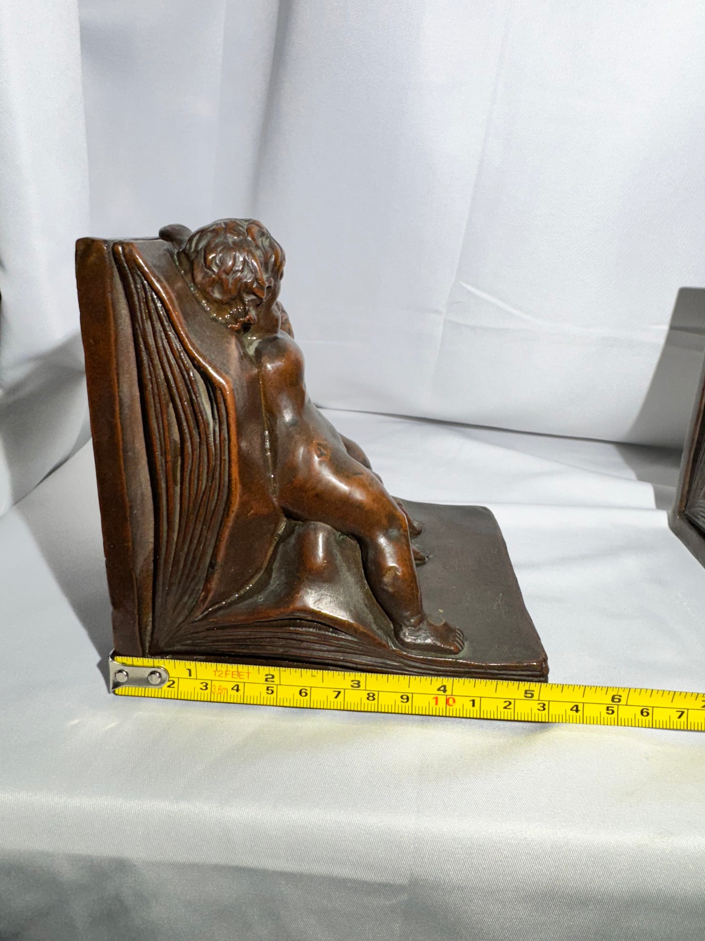 Antique Ronson / Kathodian Bronze Works Cherub Bookends – Art Deco c. 1920s
