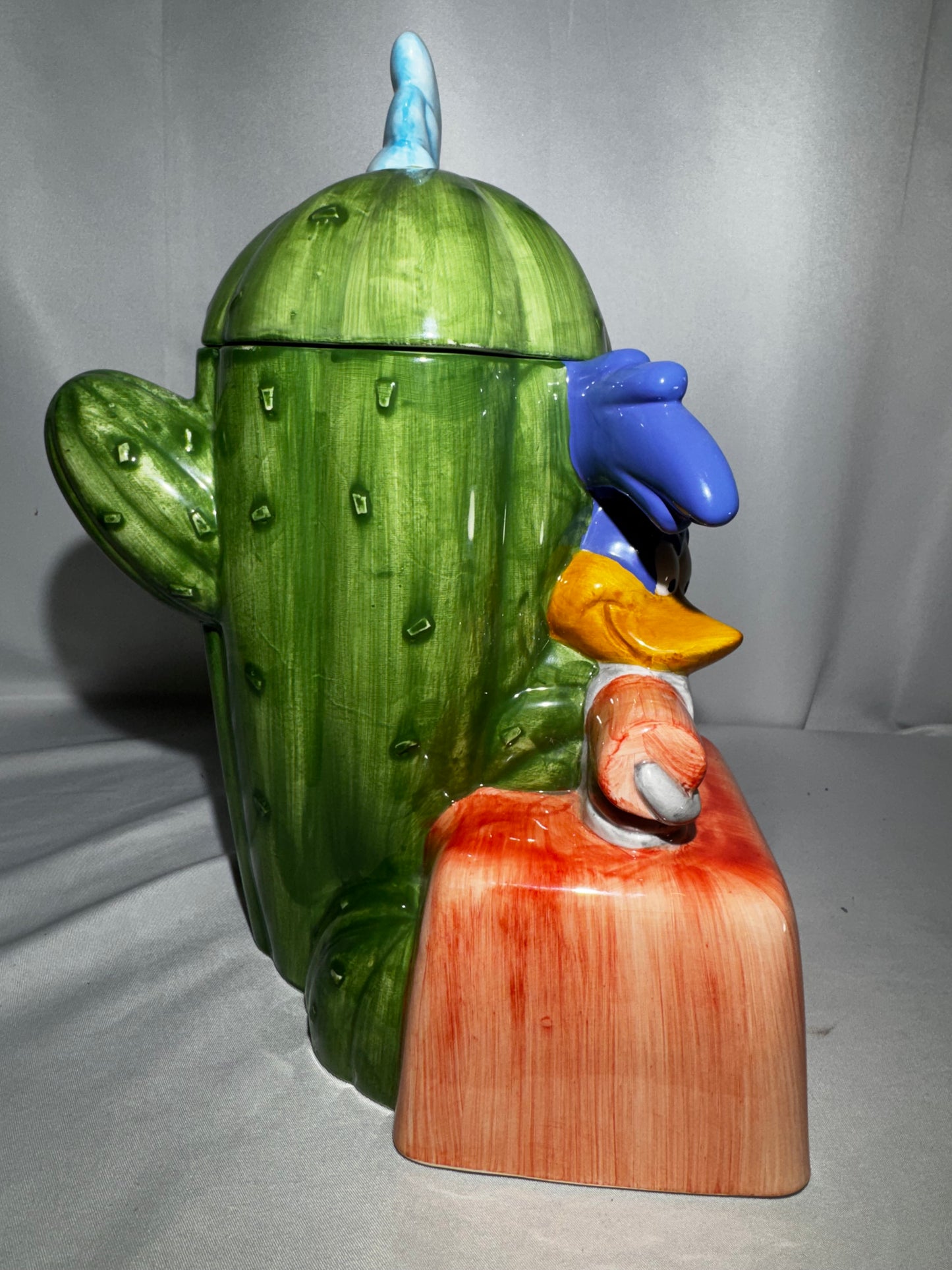 Rare Vintage 1993 Warner Bros Road Runner Cookie Jar ACME TNT Cactus Ceramic w/ Box