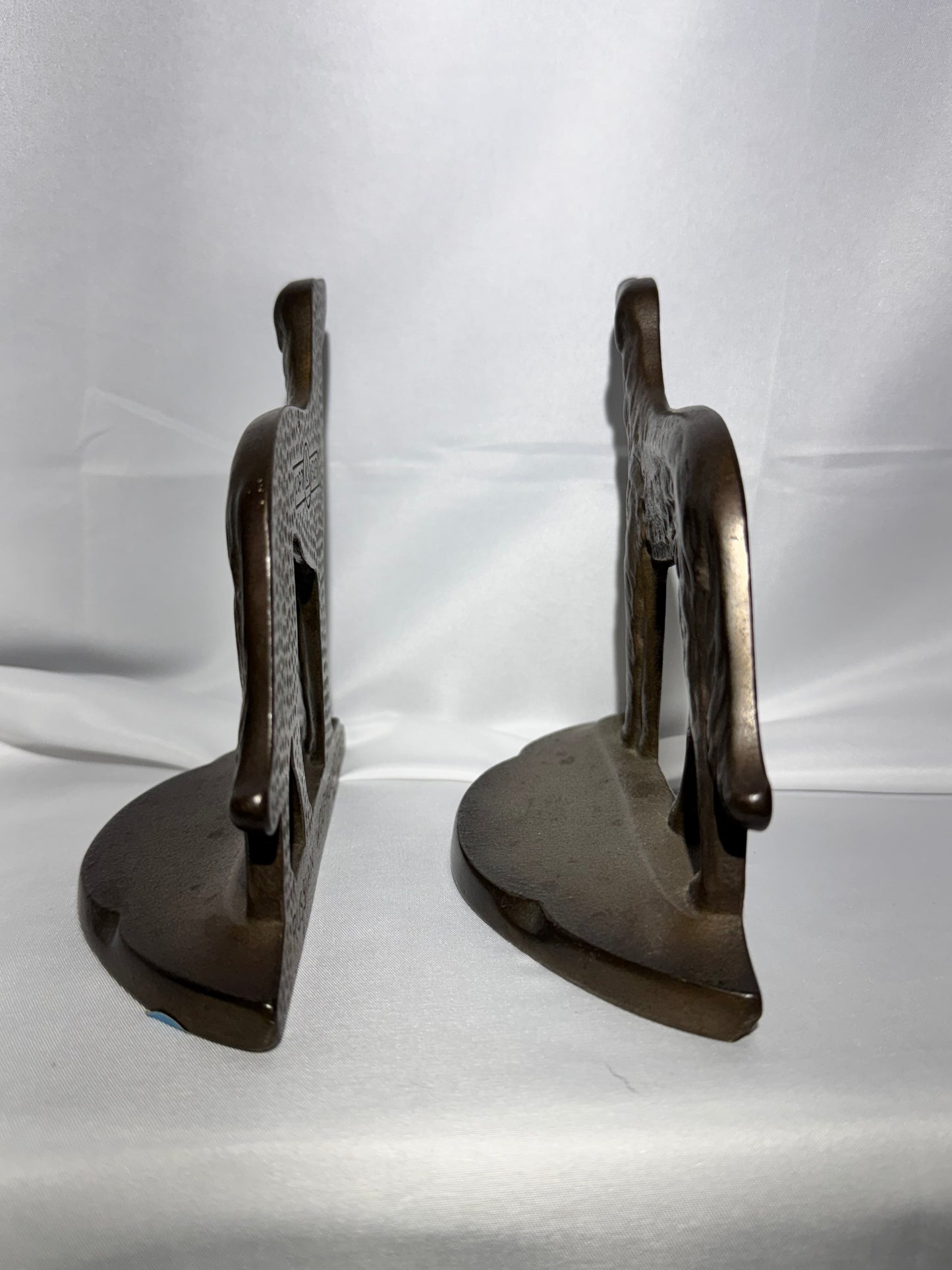 Pair of Art Deco Russian Wolfhound Cast Iron Bookends – c. 1929 Connecticut Foundry