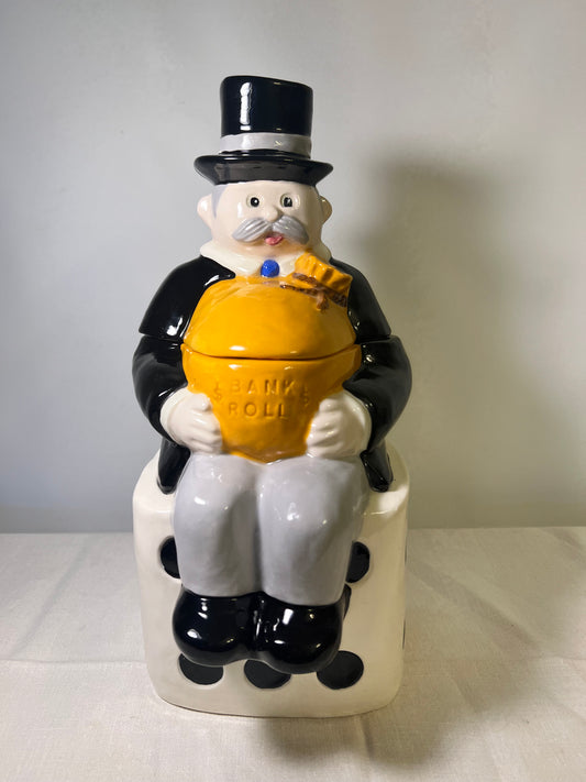 Monopoly Man-The Crabby Onion-1998- Limited Edition- dice-Money Bag -Bank Roll- cookie jar