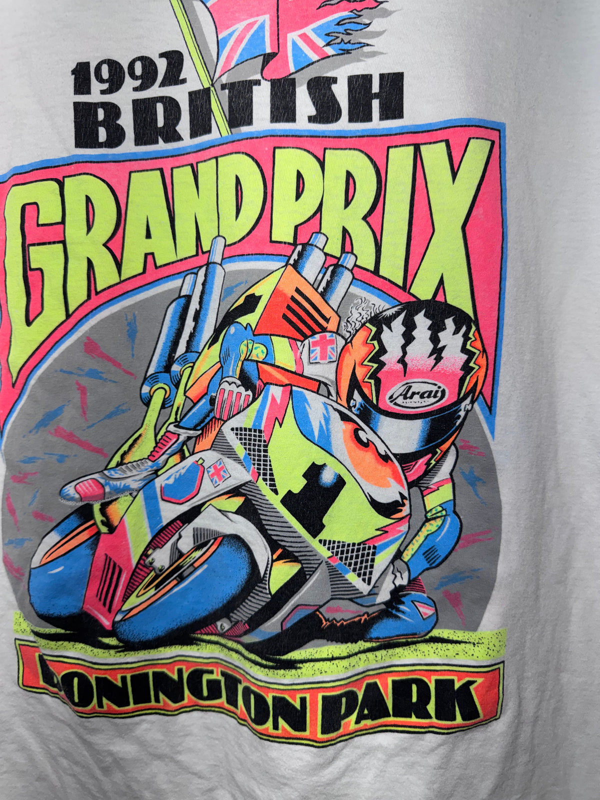 Vintage 1992 Donington Park British Grand Prix Motorcycle Racing T-Shirt – 90s
