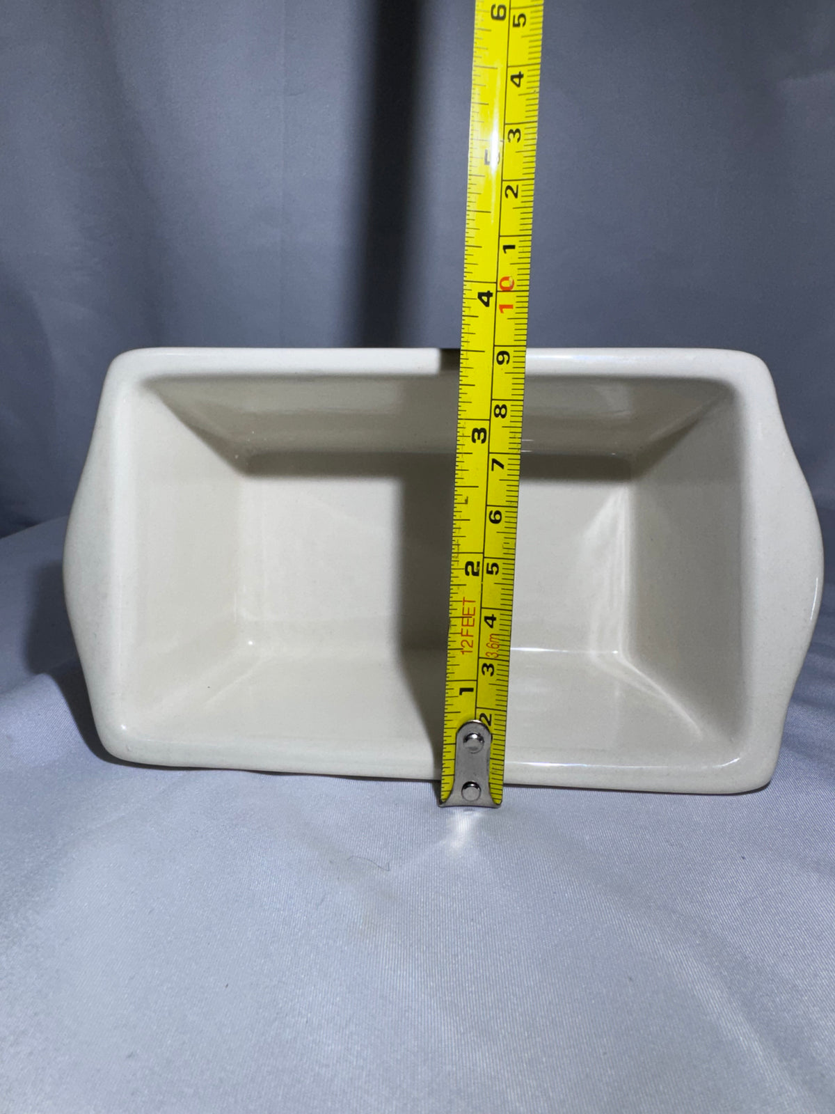 Century Seasons Greetings Christmas Snowman Ceramic Mini Loaf Baking Pan Holiday