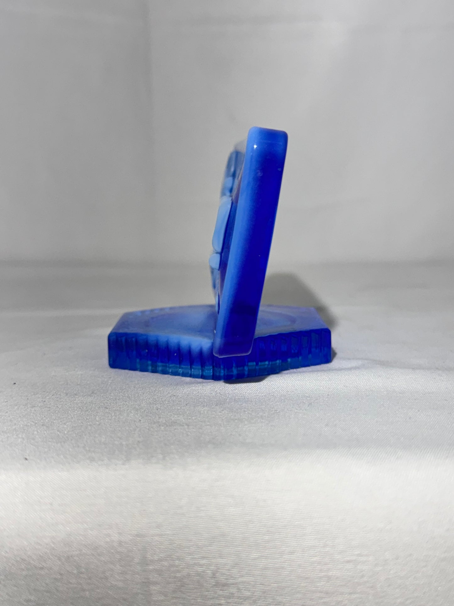 Fenton Blue Glass Logo Display Paperweight – Handmade in the USA – Dealer Point of Sale (1990s)