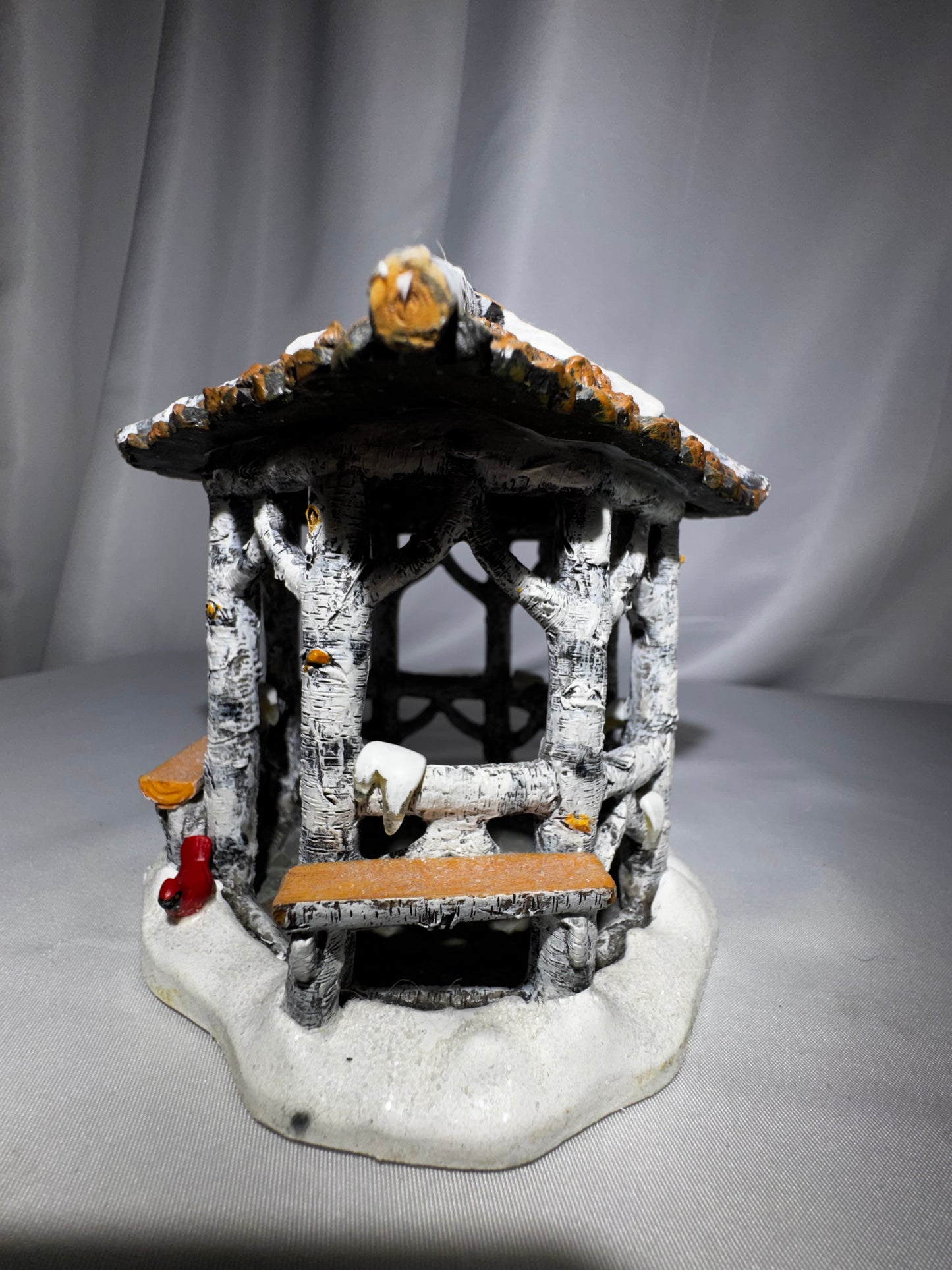 Department 56 North Pole Woods Birch Gazebo #56.52877 Retired Village Accessory