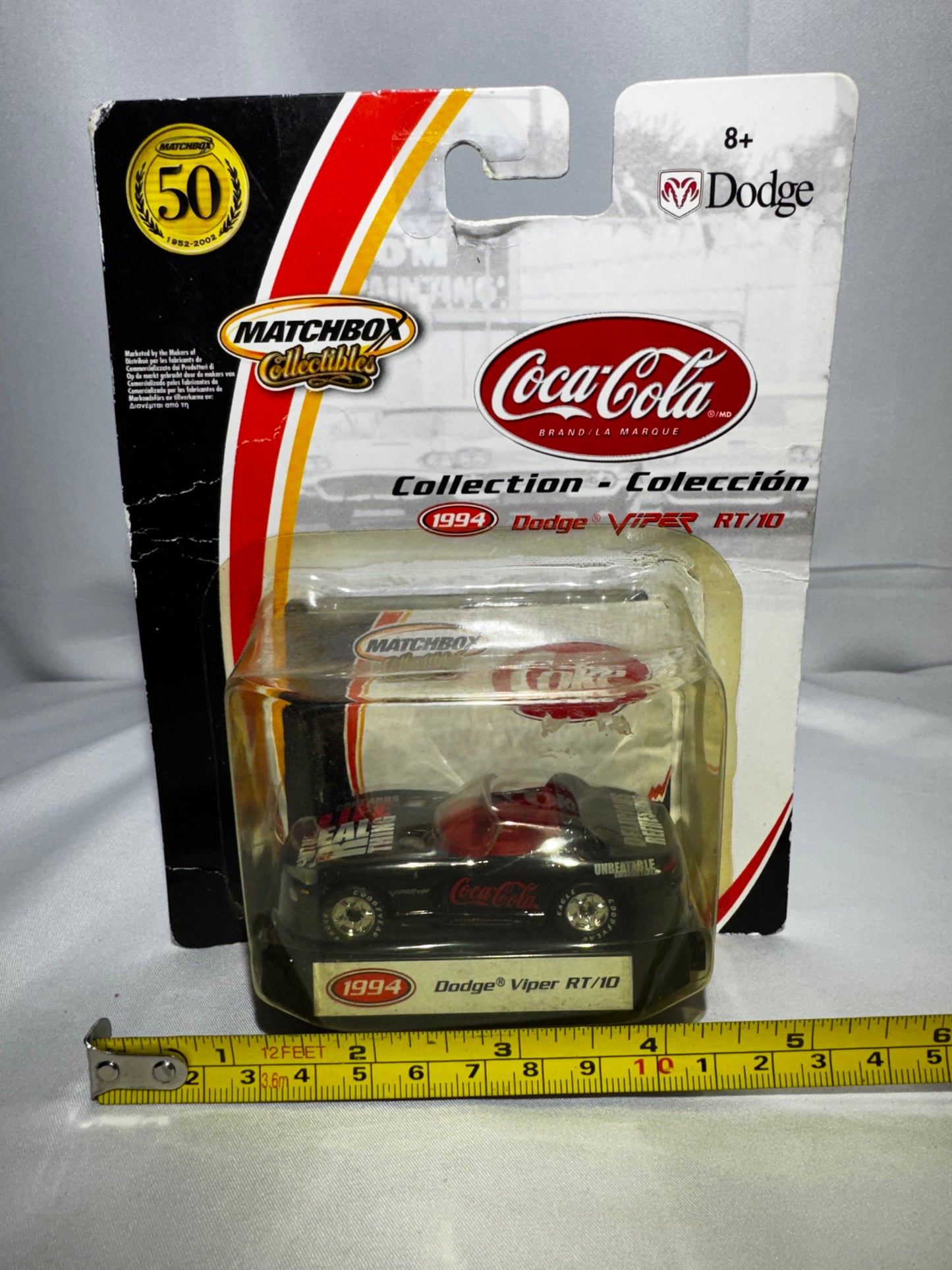 2002 Matchbox Collectibles 1994 Dodge Viper RT/10 Coca-Cola 50th Anniversary Series