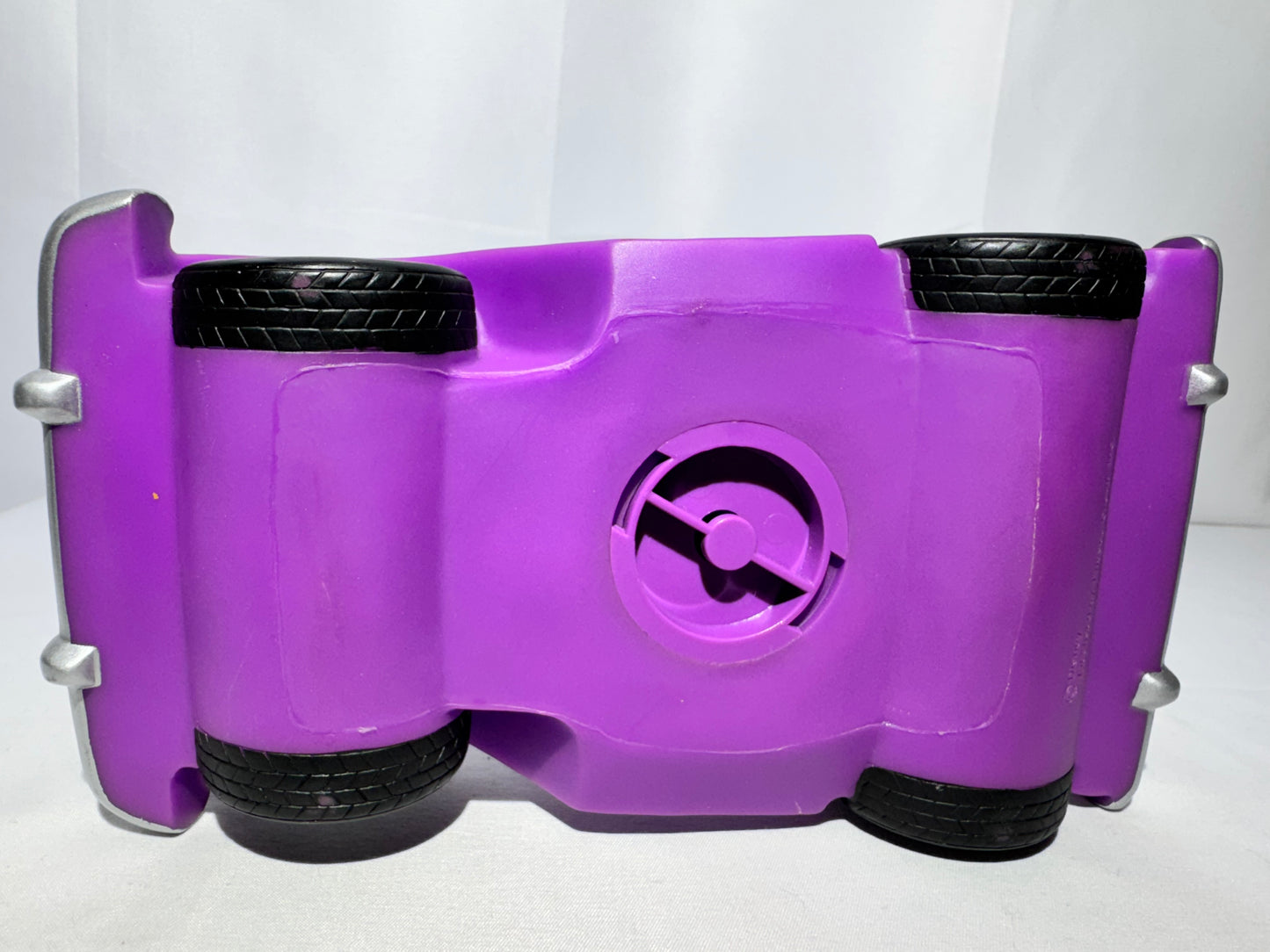 Vintage Mickey & Minnie Mouse Convertible Coin Bank – Classic Purple Car, Original Stopper