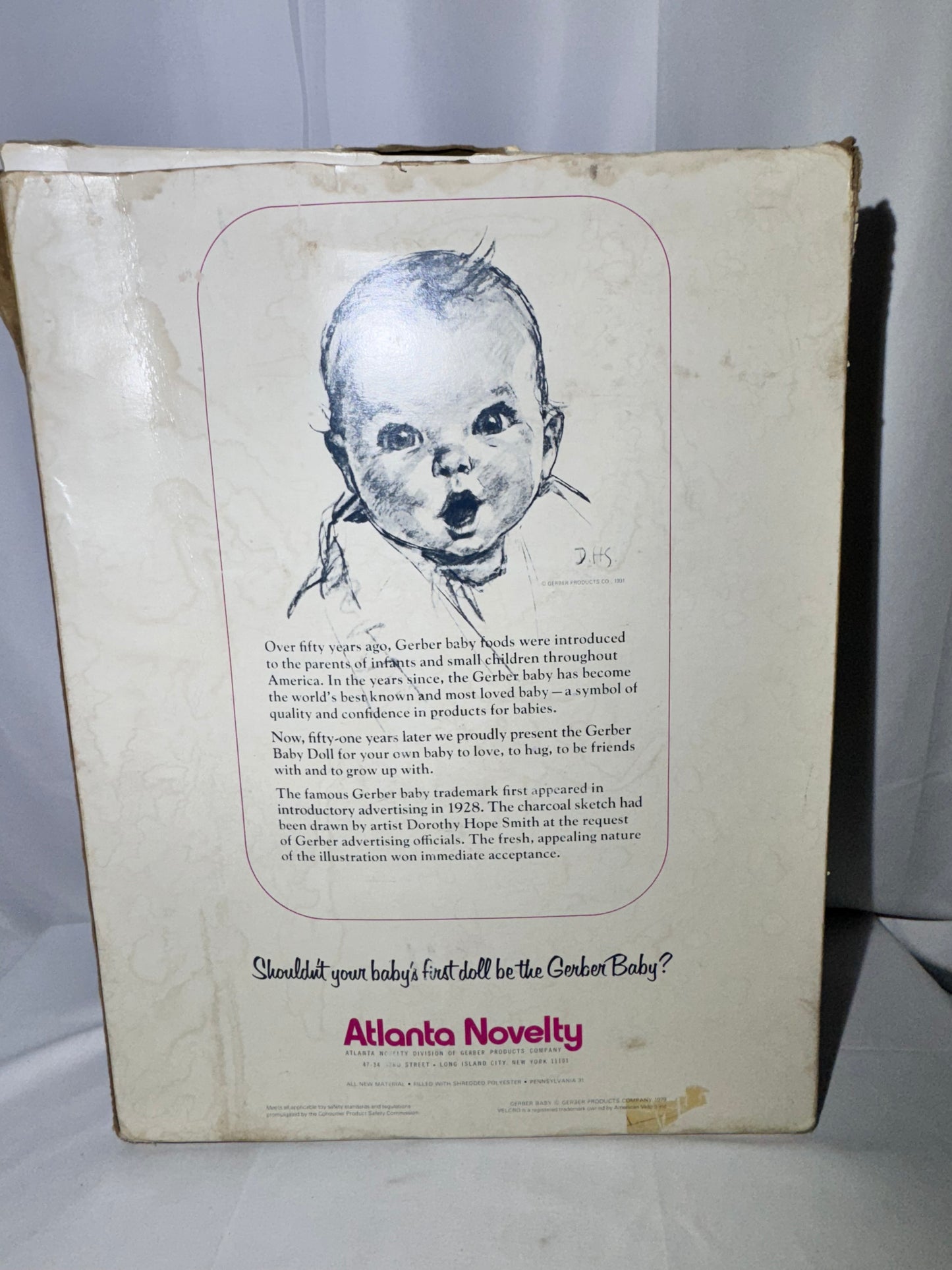 Vintage 1979 African American Gerber Baby Doll with Accessories – Original Box – Cries “Ma-Ma” – 17” Complete Set