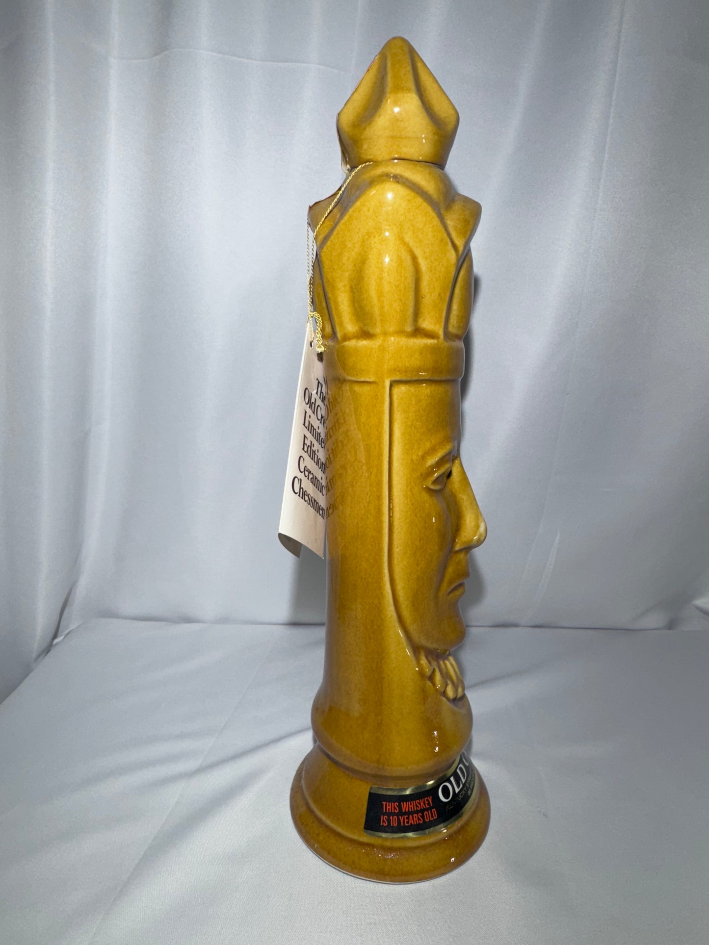 Vintage Old Crow Limited Edition Chessmen Ceramics “Light King” Bourbon Decanter – 1969