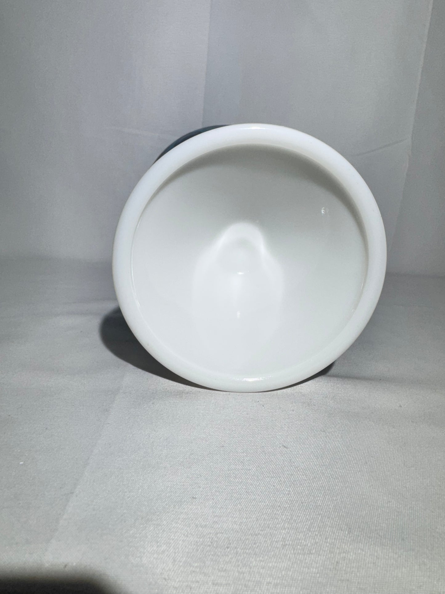 Fenton Coin Pedestal Ivory Ball Rose Bowl – Jamestown Blue & Milk Glass