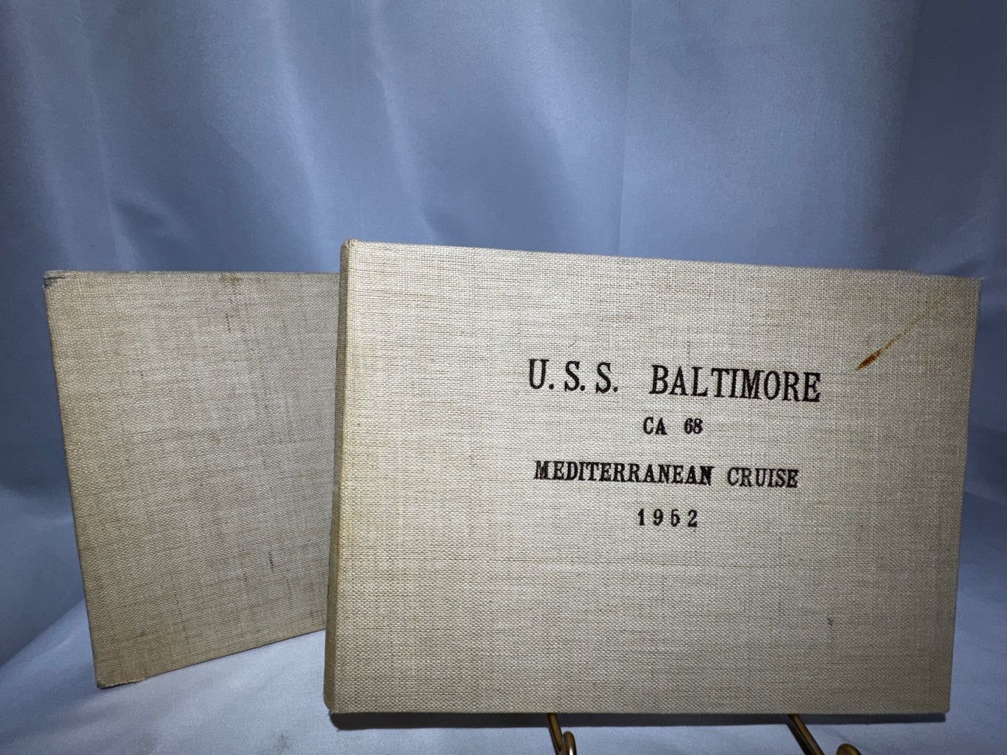 Vintage 1952 USS Baltimore (CA-68) Cruise Book with Original Slipcase