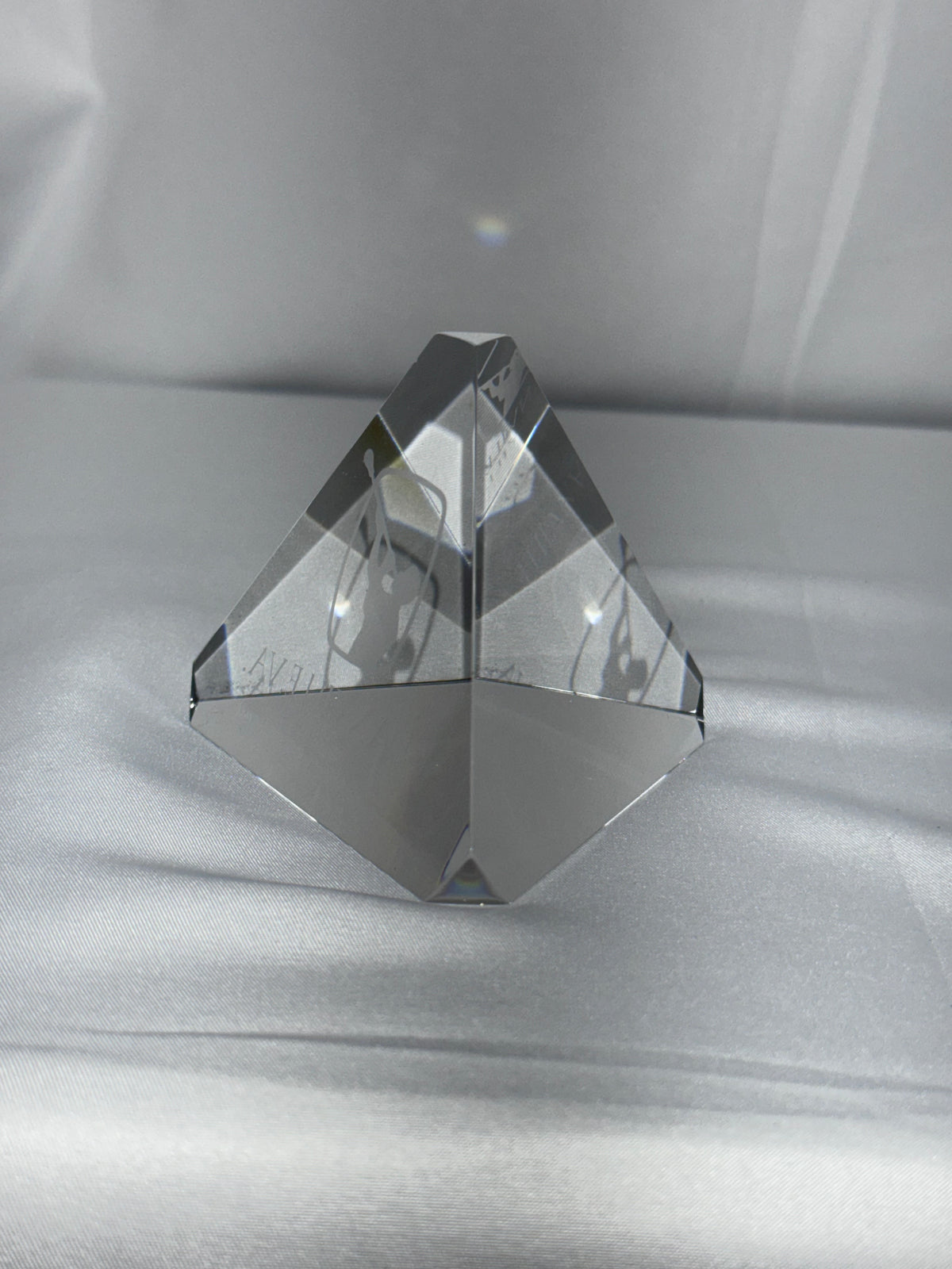 RARE Steuben / Corning Glass Works Diamond Prism – Signed S. Teychenne – Master Engraved Optical Crystal