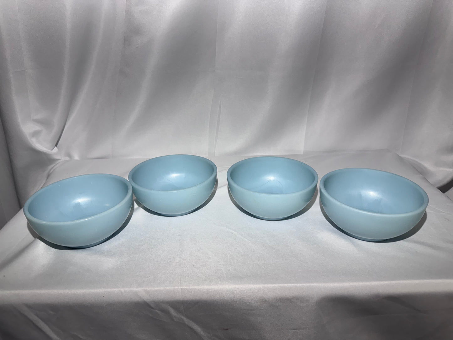 Vintage Fire-King Turquoise/Delphite Blue Chili Bowls – Set of 4