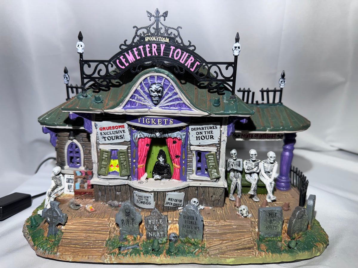 Lemax Spooky Town Cemetery Tours #25327 – Retired 2012 Animated & Lighted Halloween Village