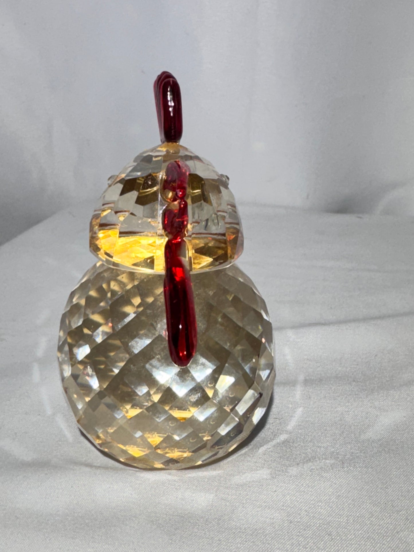 Oleg Cassini Crystal Rooster Figurine / Paperweight – Signed