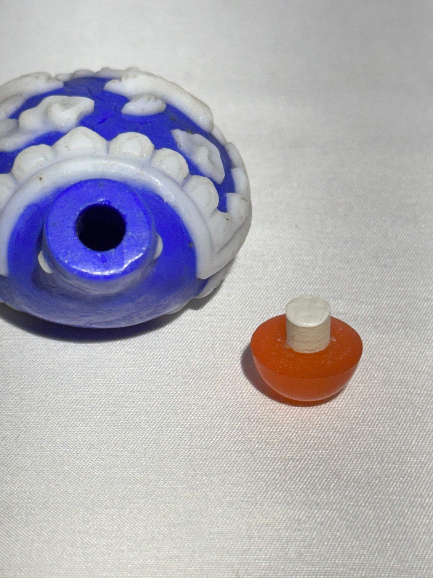 Antique stone carved Turtle Snuff Bottle – Hand-Carved Doves & Floral Motif