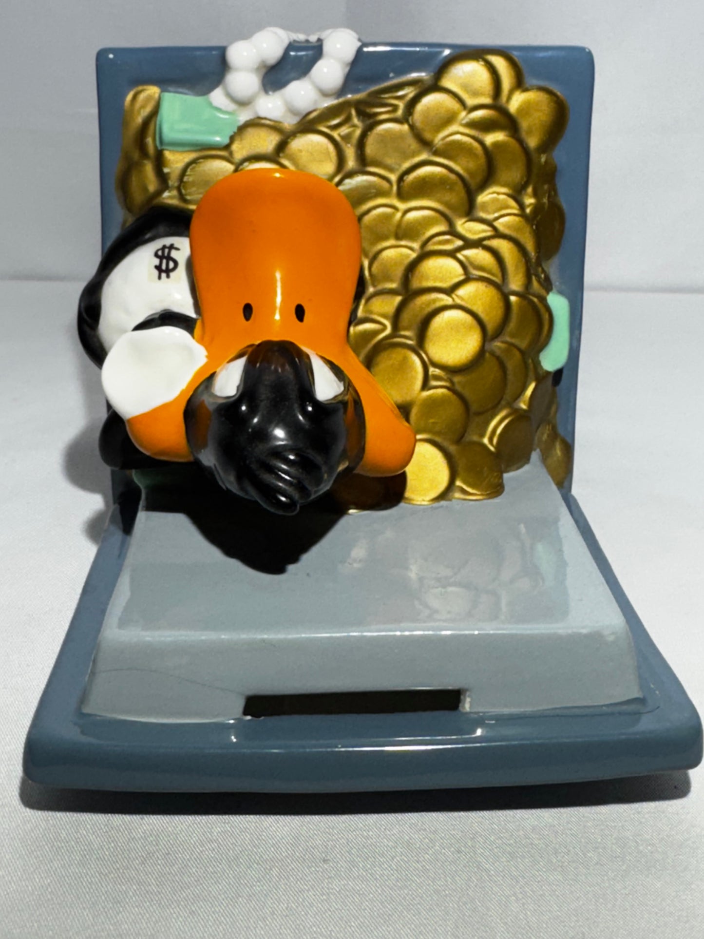 Vintage 1989 Looney Tunes Daffy Duck Safe Co Ceramic Piggy Bank Warner Bros