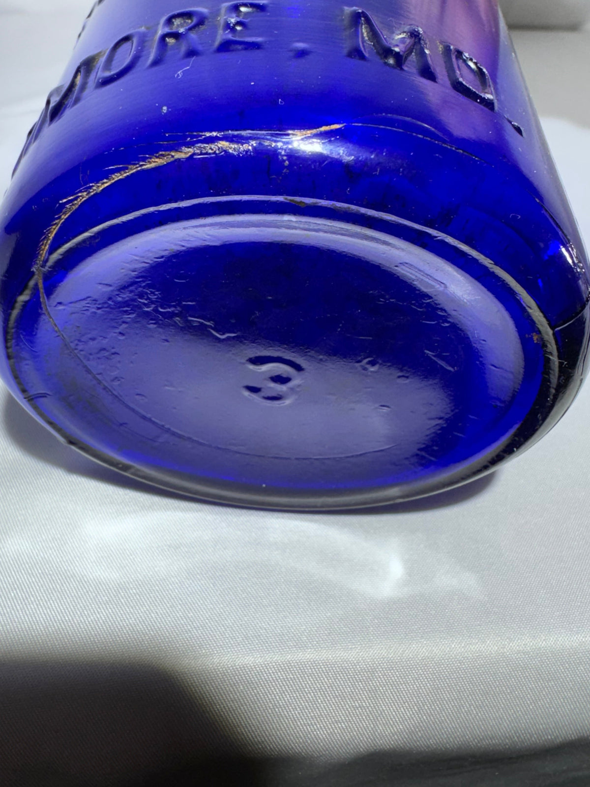 Vintage Bromo-Seltzer Cobalt Blue Glass Bottle – Emerson Drug Co. Baltimore, MD