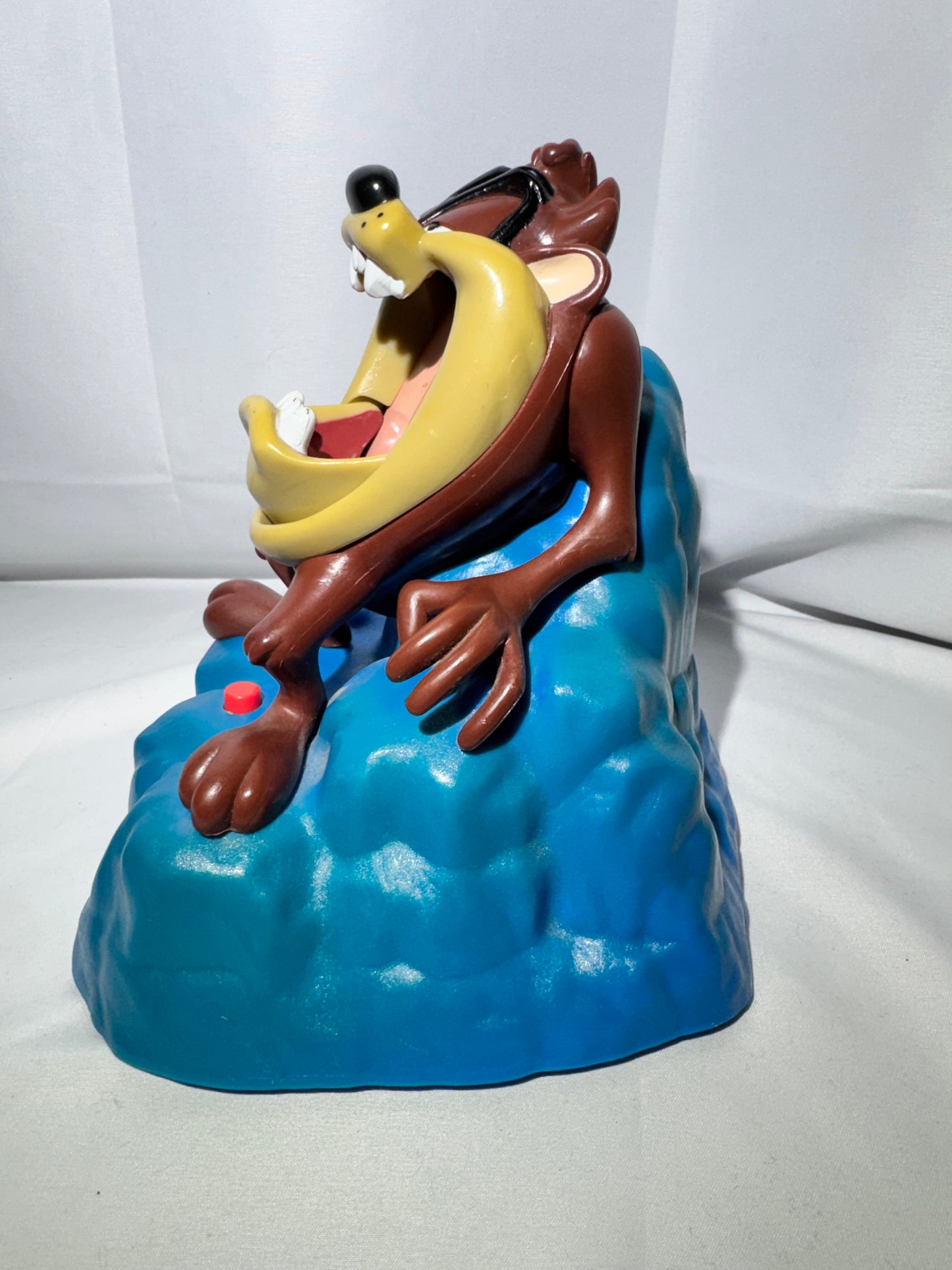 Vintage 1996 Looney Tunes Taz Talking Bank – Blue Glacier Base – Display Piece
