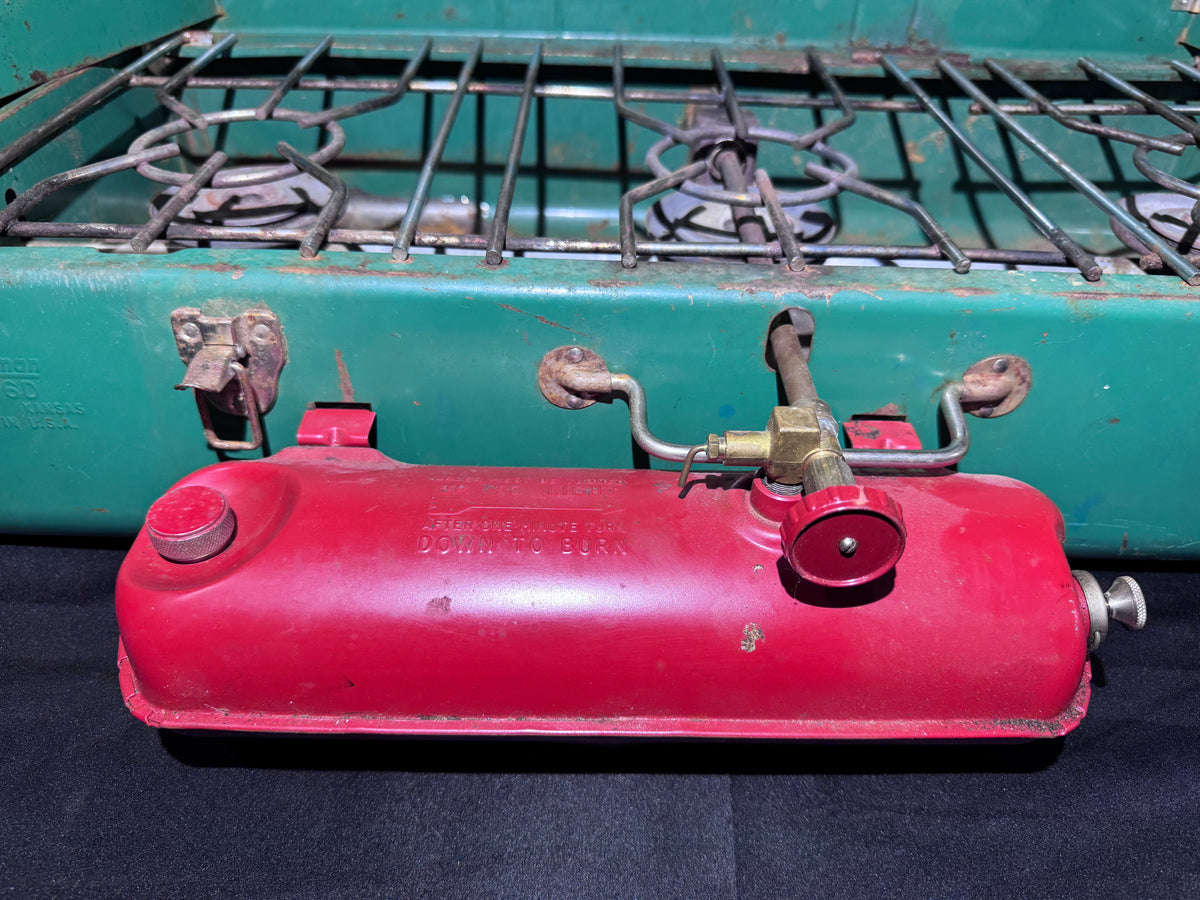 Vintage 1974 Coleman Model 426D Three-Burner Camp Stove - Untested