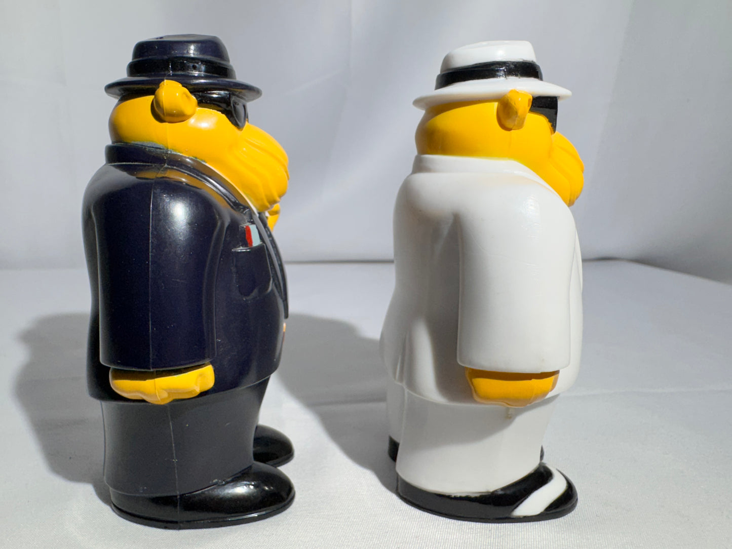 1993 Joe Cool Camel Salt & Pepper Shakers – Black & White Suit Set – With Stoppers