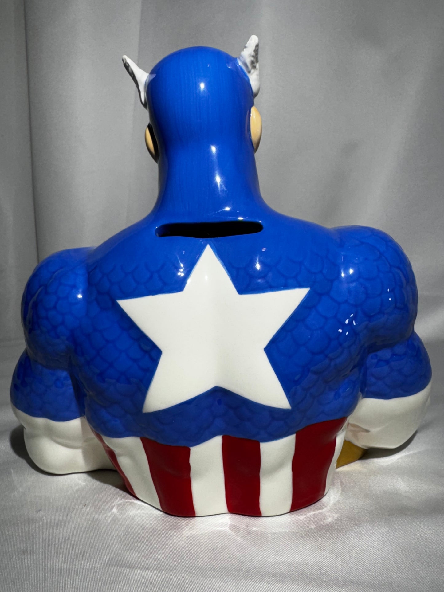 1998 Star Jars Captain America Ceramic Bank LE #653/1500 w/ Box & Stopper Marvel