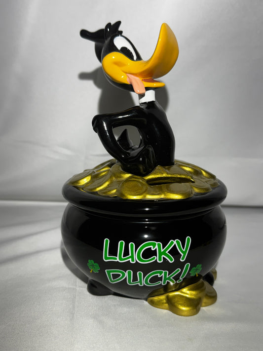 Warner Bros Looney Tunes Daffy Duck Lucky Duck Ceramic Piggy Bank Westland 13987