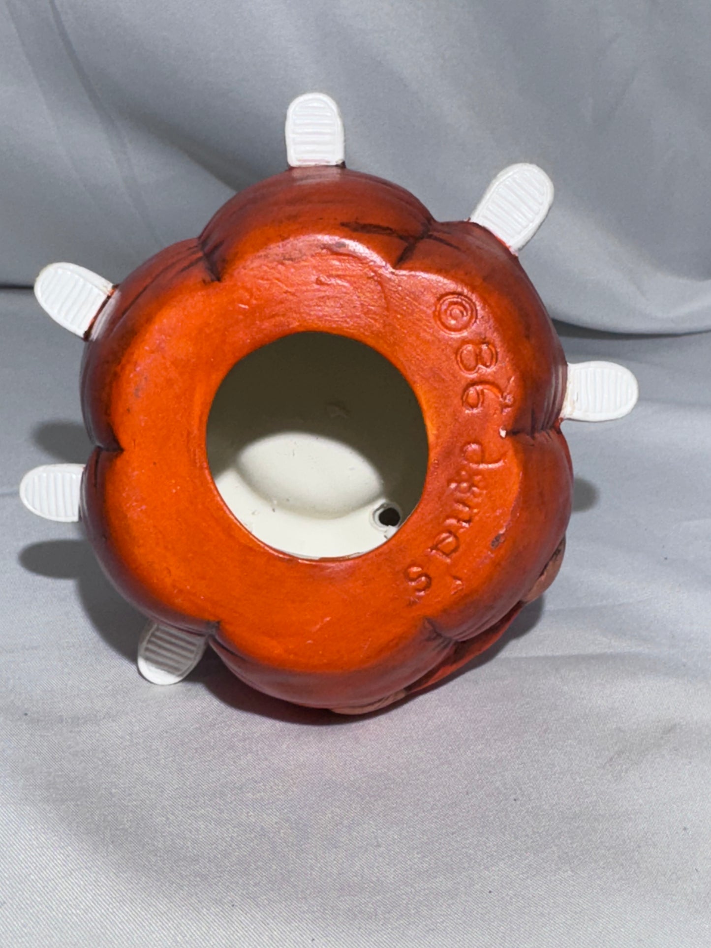 Vintage 1986 Hand-Painted Pumpkin & Spider Ceramic Figurine – Dona’s Mold