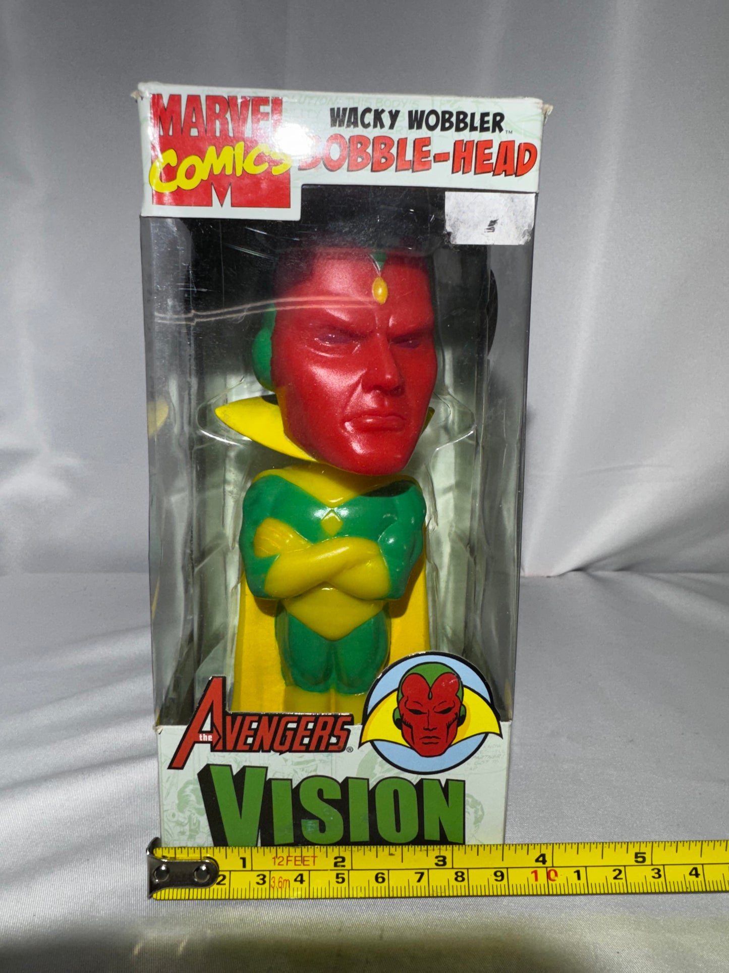 Funko Wacky Wobbler Vision Bobblehead Marvel Comics 2008 Vaulted w/ Box