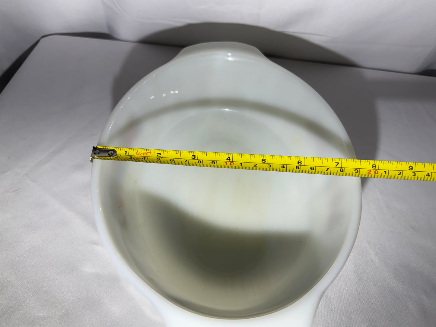Vintage Anchor Hocking Fire-King Nature’s Bounty 1.5 Qt Milk Glass Casserole Dish