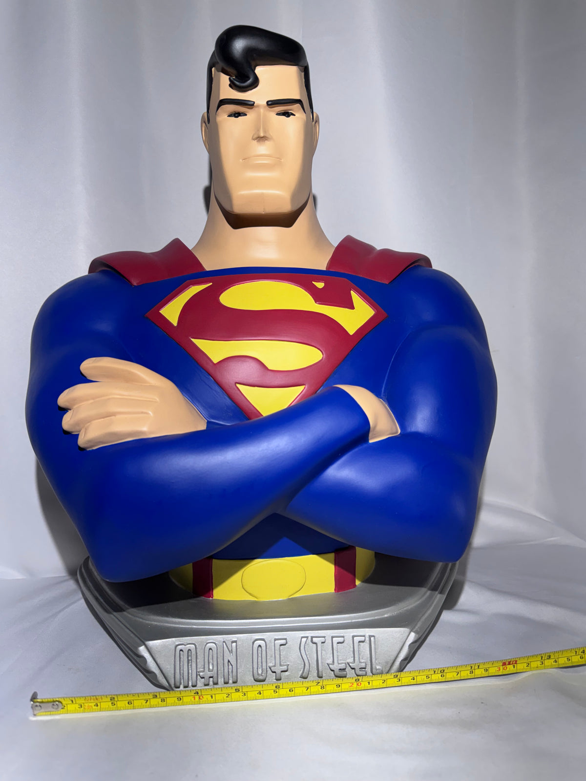 1997 Warner Bros. Studio Store Exclusive 19” Superman Bust – Superman: The Animated Series – Bruce Timm Style