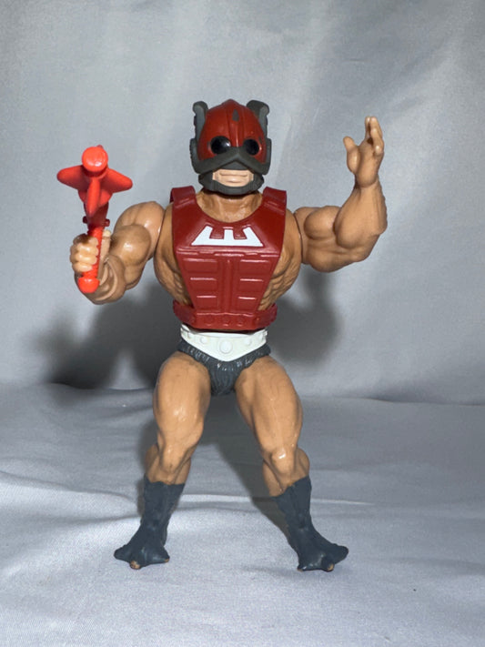 Vintage 1982 Mattel MOTU Zodac Action Figure Complete w/ Red Blaster Masters Universe