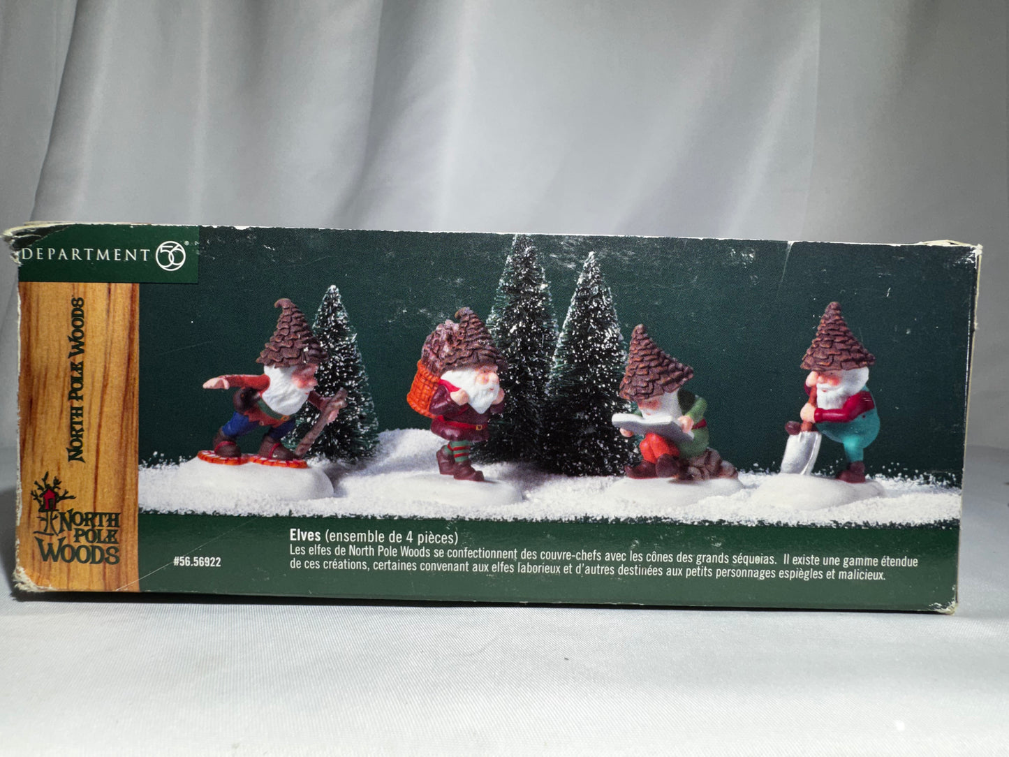 Department 56 North Pole Woods Elves #56.56922 Retired Village Accessory Set READ