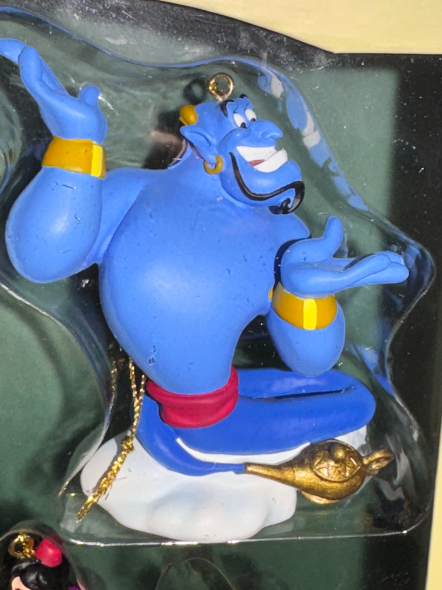Vintage Disney Aladdin Storybook Ornament Set 8 Pc Genie Jasmine Jafar Box