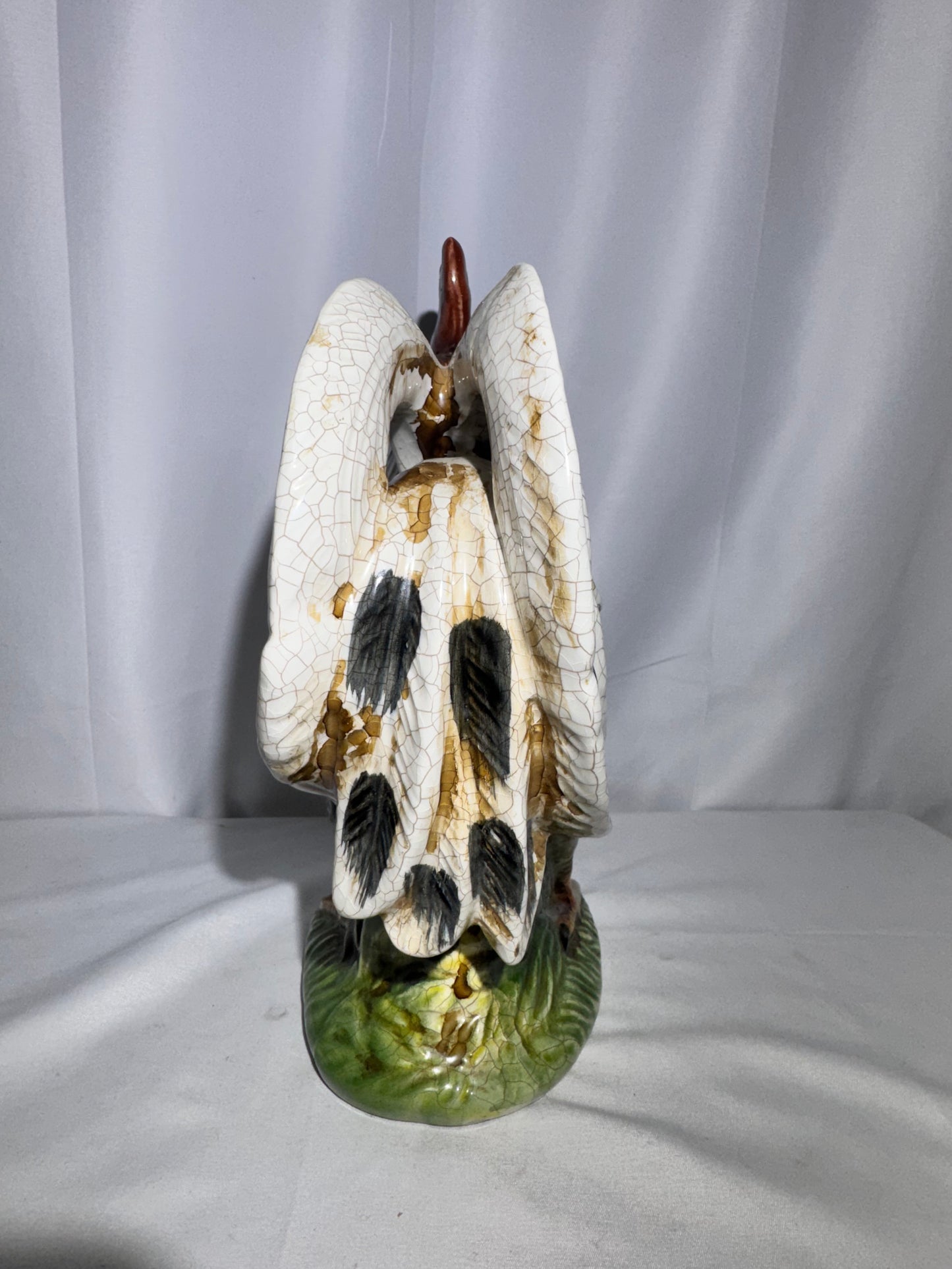 Apropos Large Ceramic Crackle Glaze Spotted Rooster Figurine – Hand-Painted Farmhouse Decor