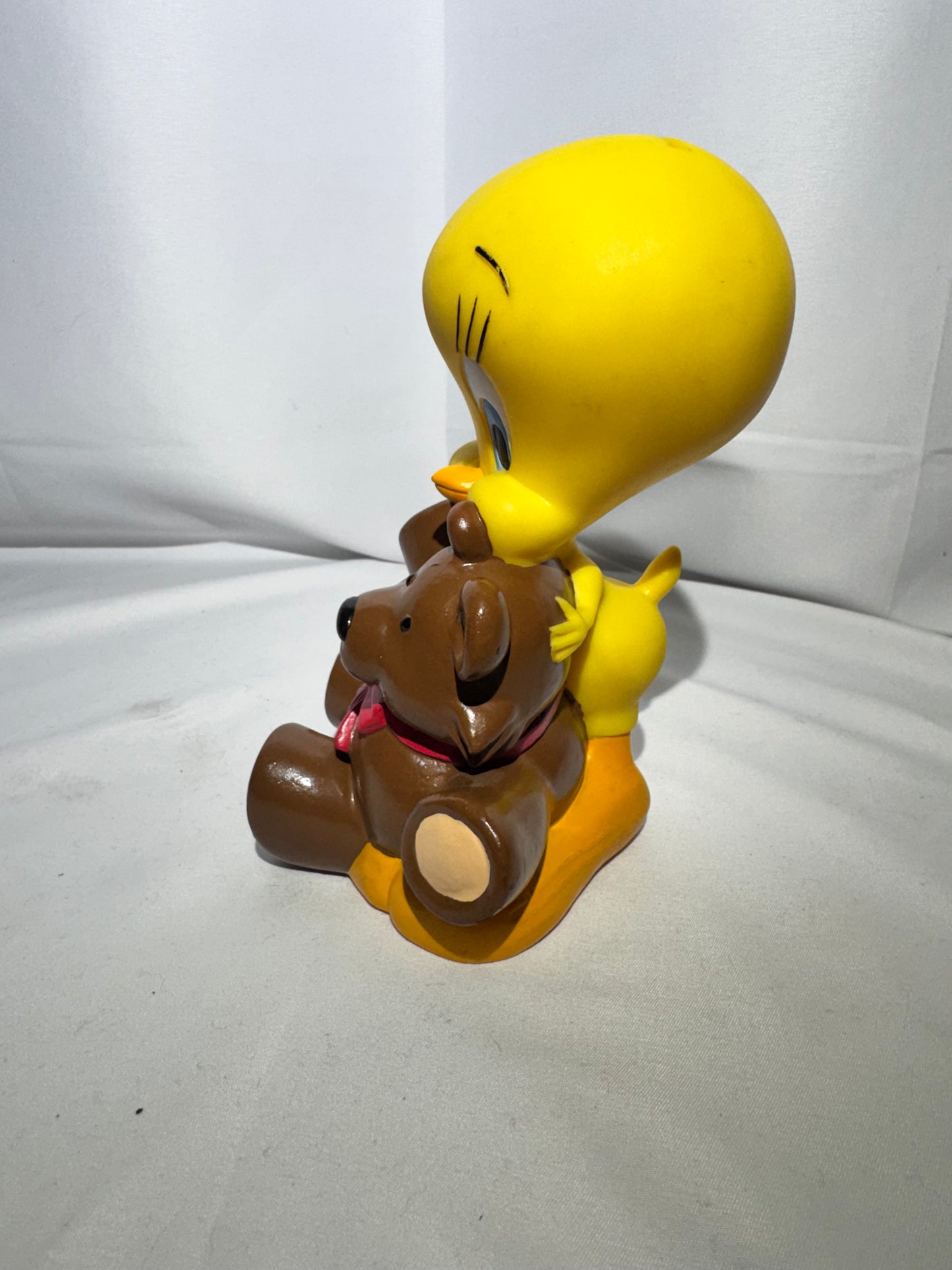 Looney Tunes Tweety Bird and teddy bear Piggy Bank 1992 Warner Bros.