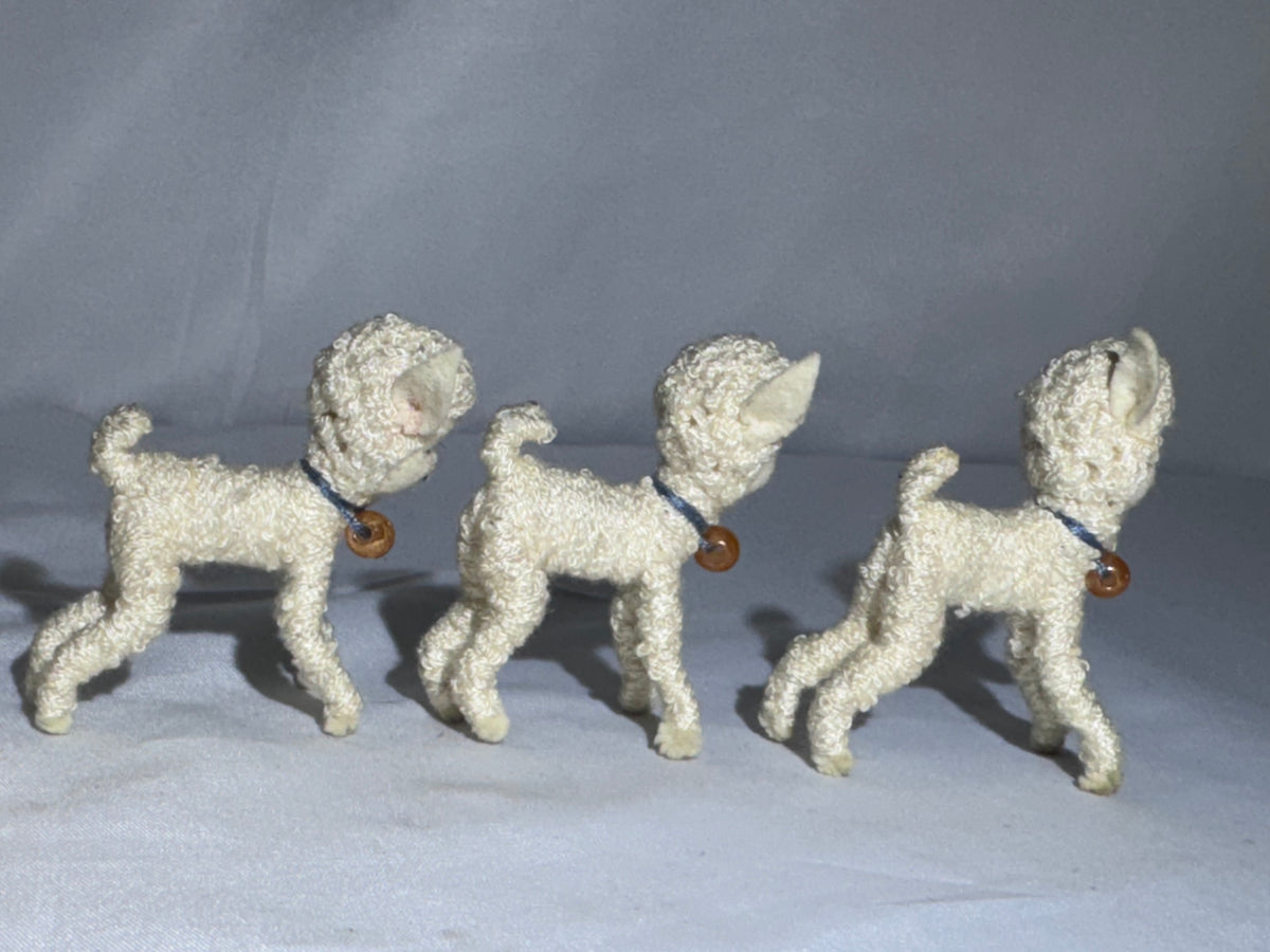 Vintage BAPS Germany Little Bo-Peep & Sheep Miniature Felt Doll Set – 1940s–1960s