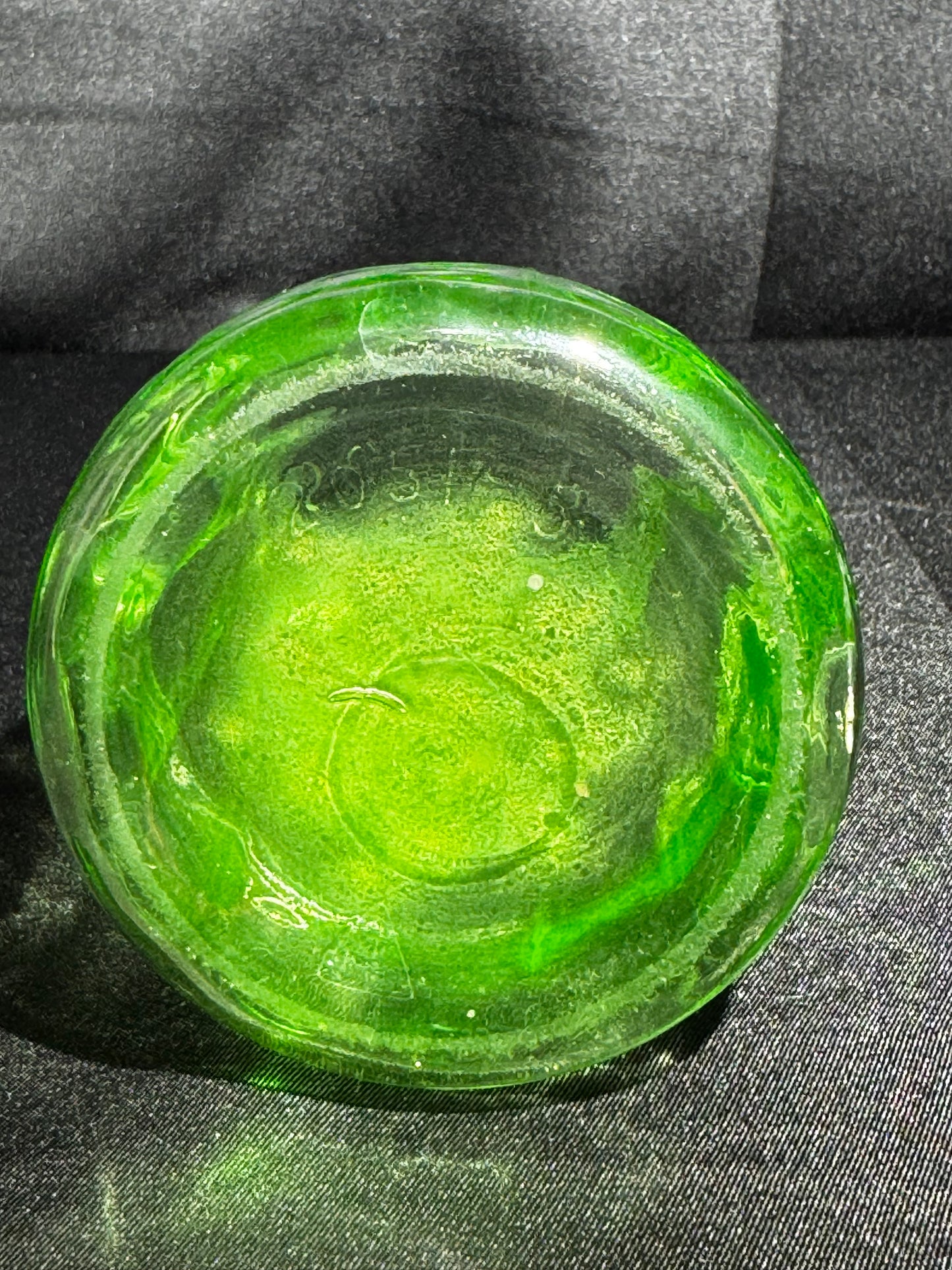Vintage Uranium Jeanette Green Depression Glass Shaker 2051-5