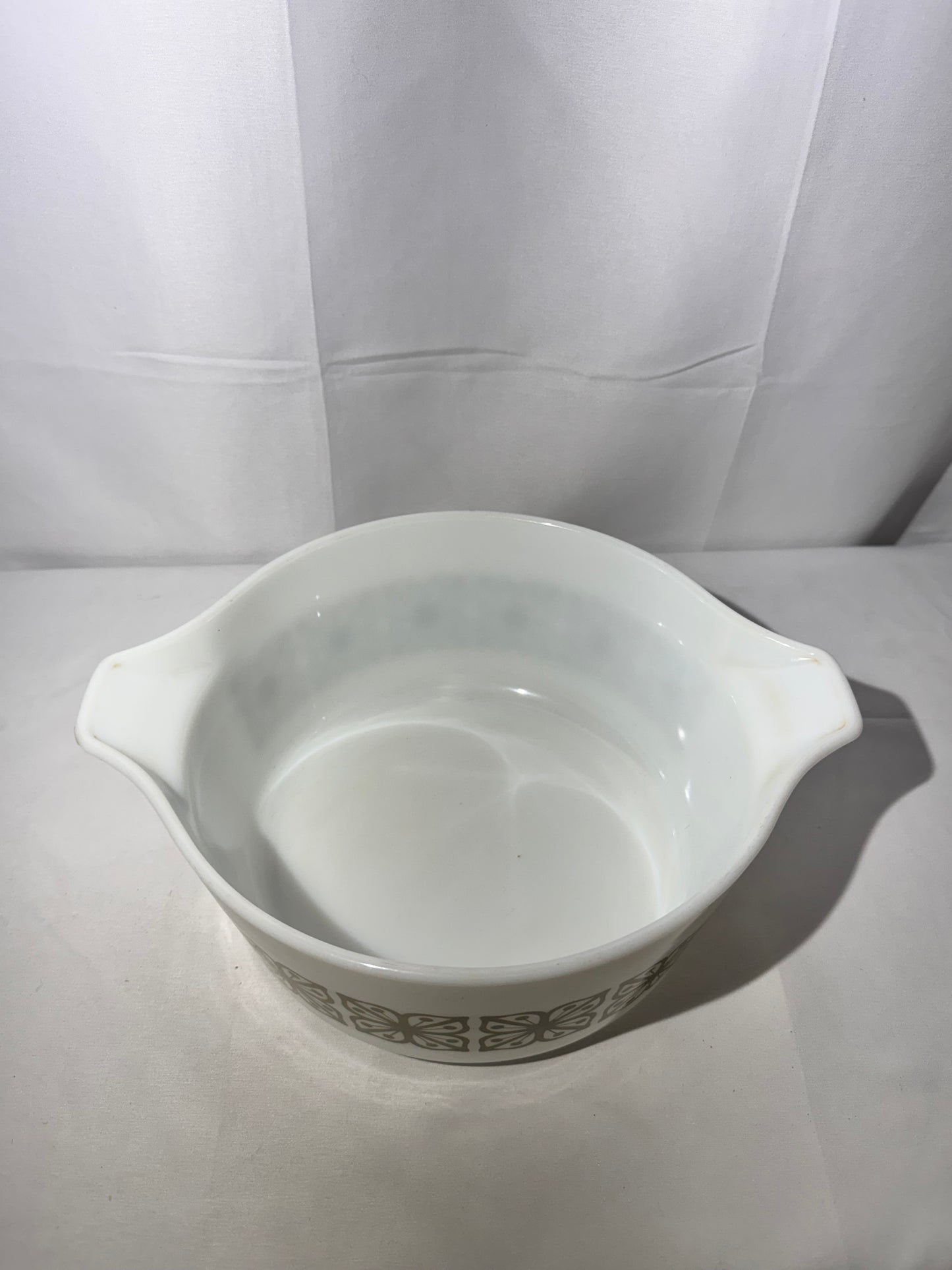 Pyrex 2.5 Quart Casserole Dish – Verde Square Flower Pattern 475-B