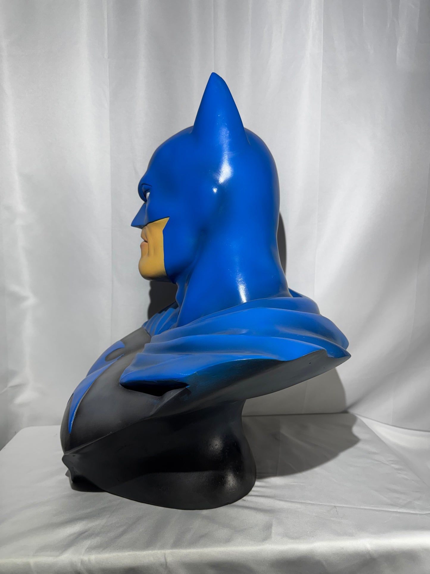 Vintage Batman Resin Bust 22” Large DC Comics Display Statue Grey & Blue