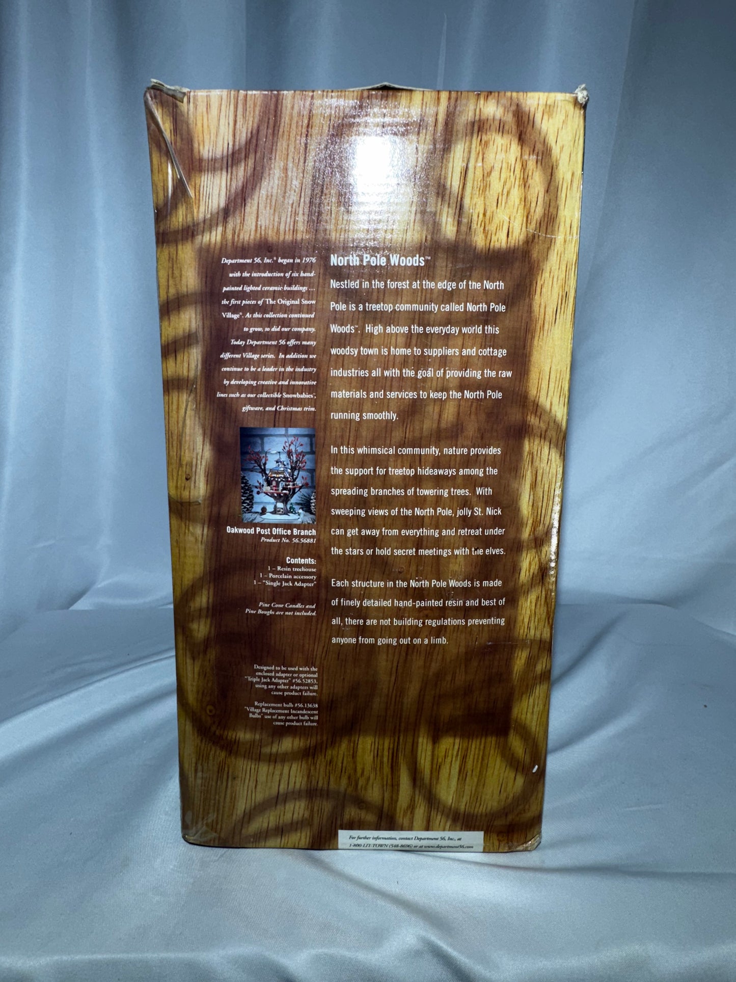 Department 56 North Pole Woods “Oakwood Post Office Branch” Lighted Treehouse – Retired Collectible