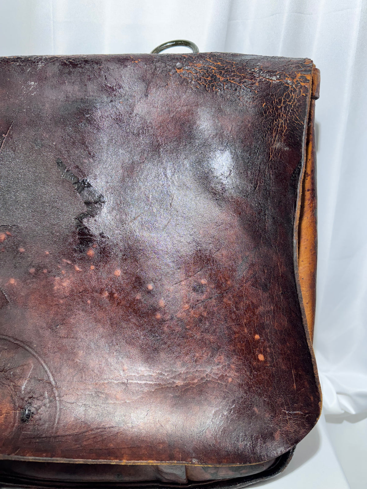 Vintage WWII-Era U.S. Mail Leather Postal Carrier / Messenger Bag – Heavy-Duty Leather – Bona Allen