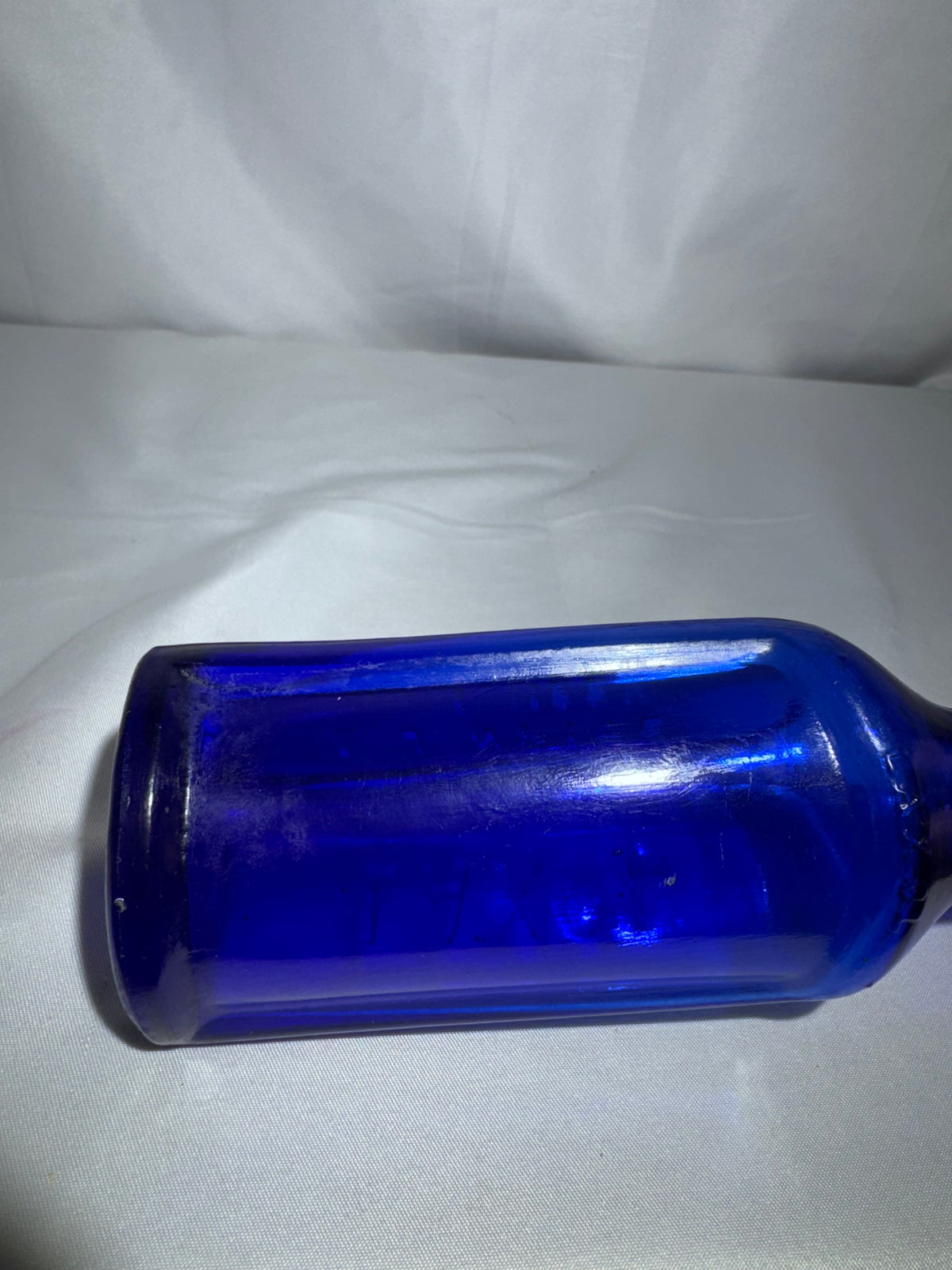 Antique A.J. White Laxol Cobalt Blue Glass Medicine Bottle – New York – 1894 Patent