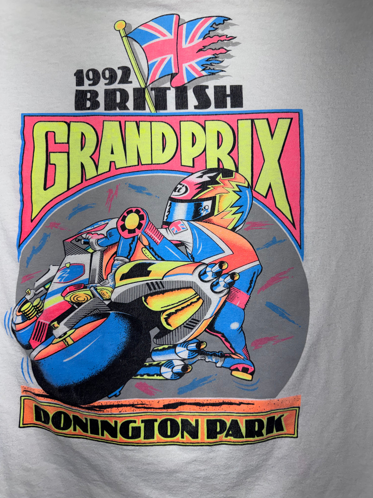 Vintage 1992 Donington Park British Grand Prix Motorcycle Racing T-Shirt – 90s