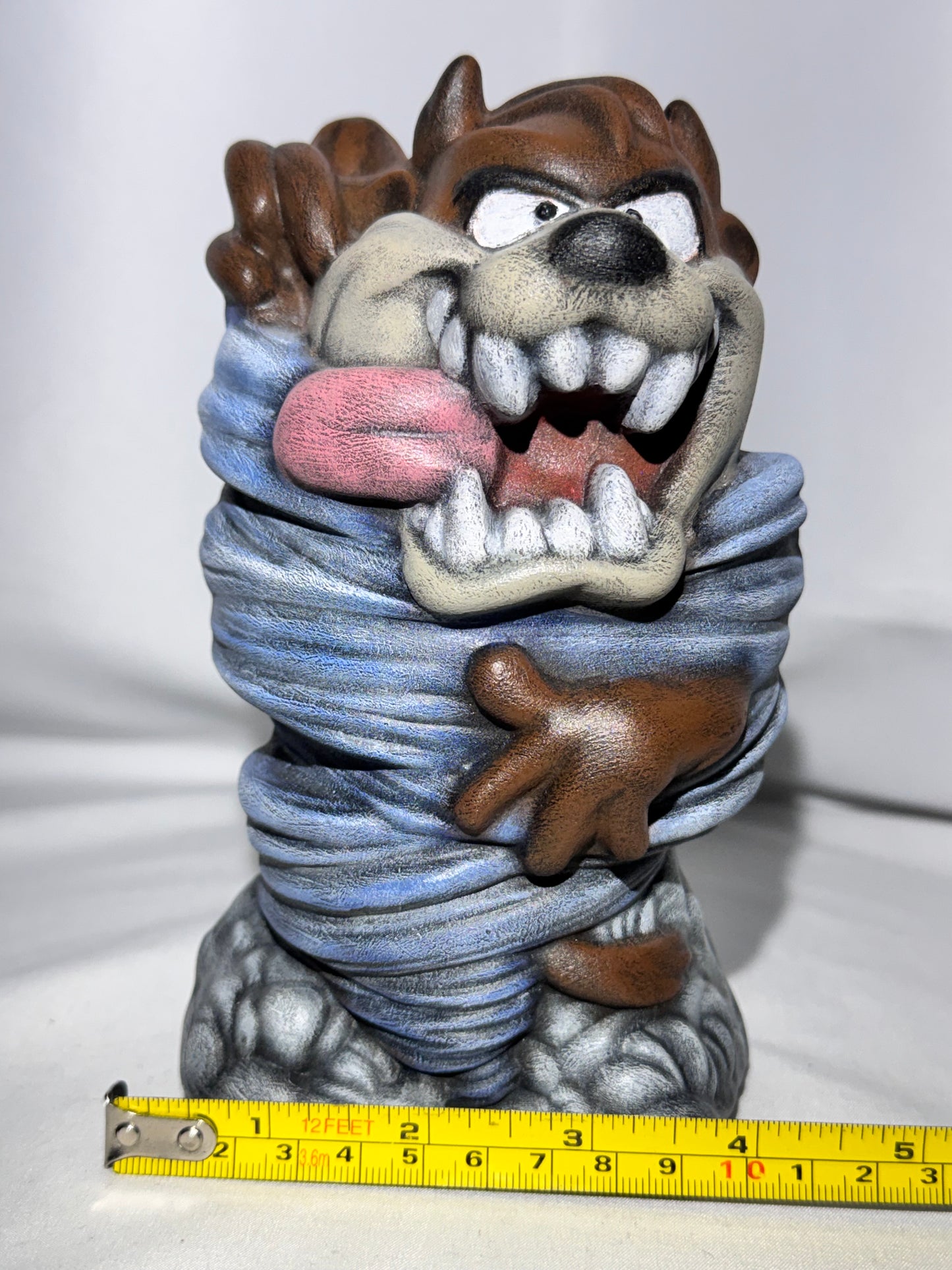 Vintage Taz Ceramic Figure / Statue – Hand-Painted Mold – Initialed LMP – Unique Piece
