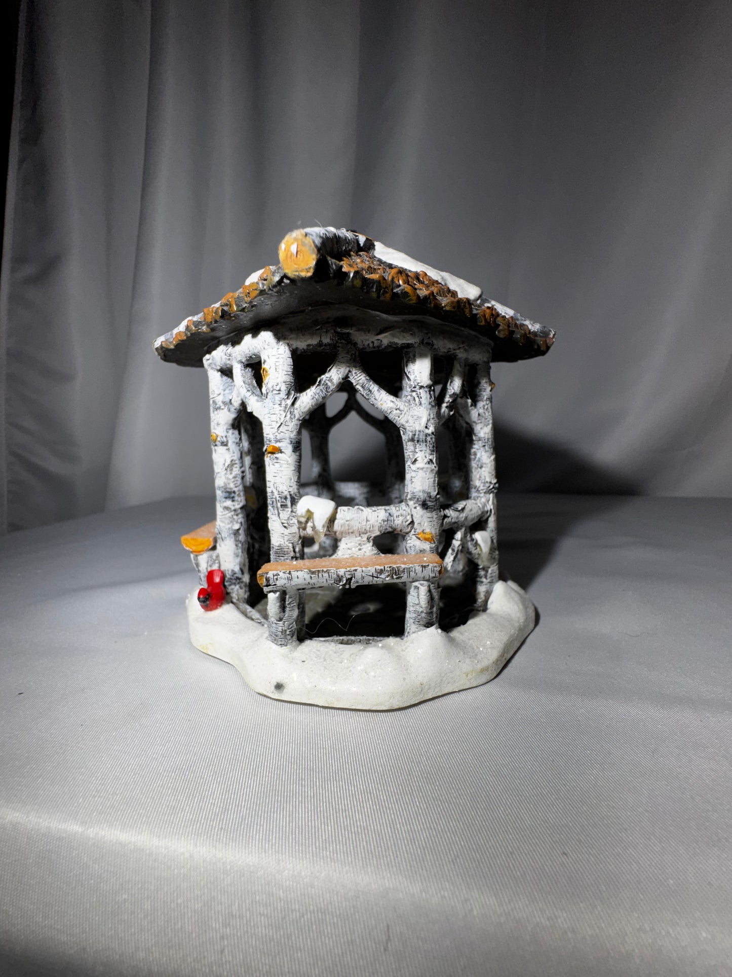 Department 56 North Pole Woods Birch Gazebo #56.52877 Retired Village Accessory