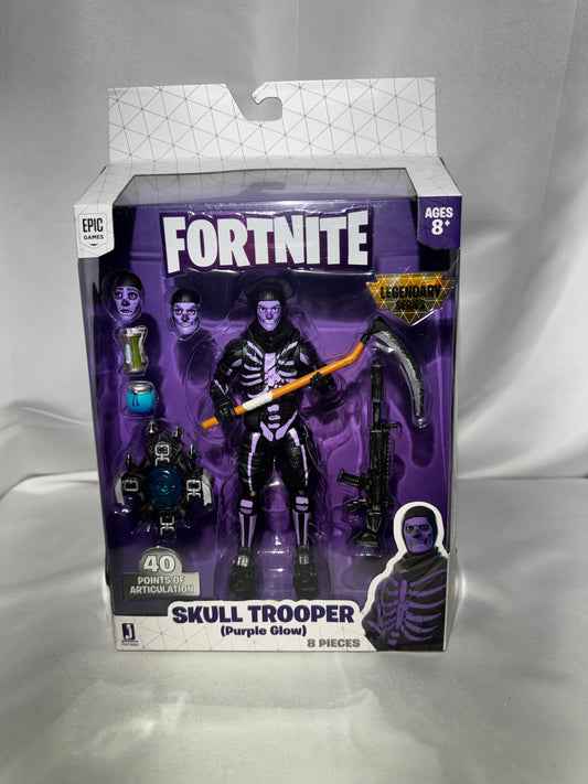 Fortnite Skull Trooper Purple Glow Legendary Series Figure 88 Pc 40 Articulation