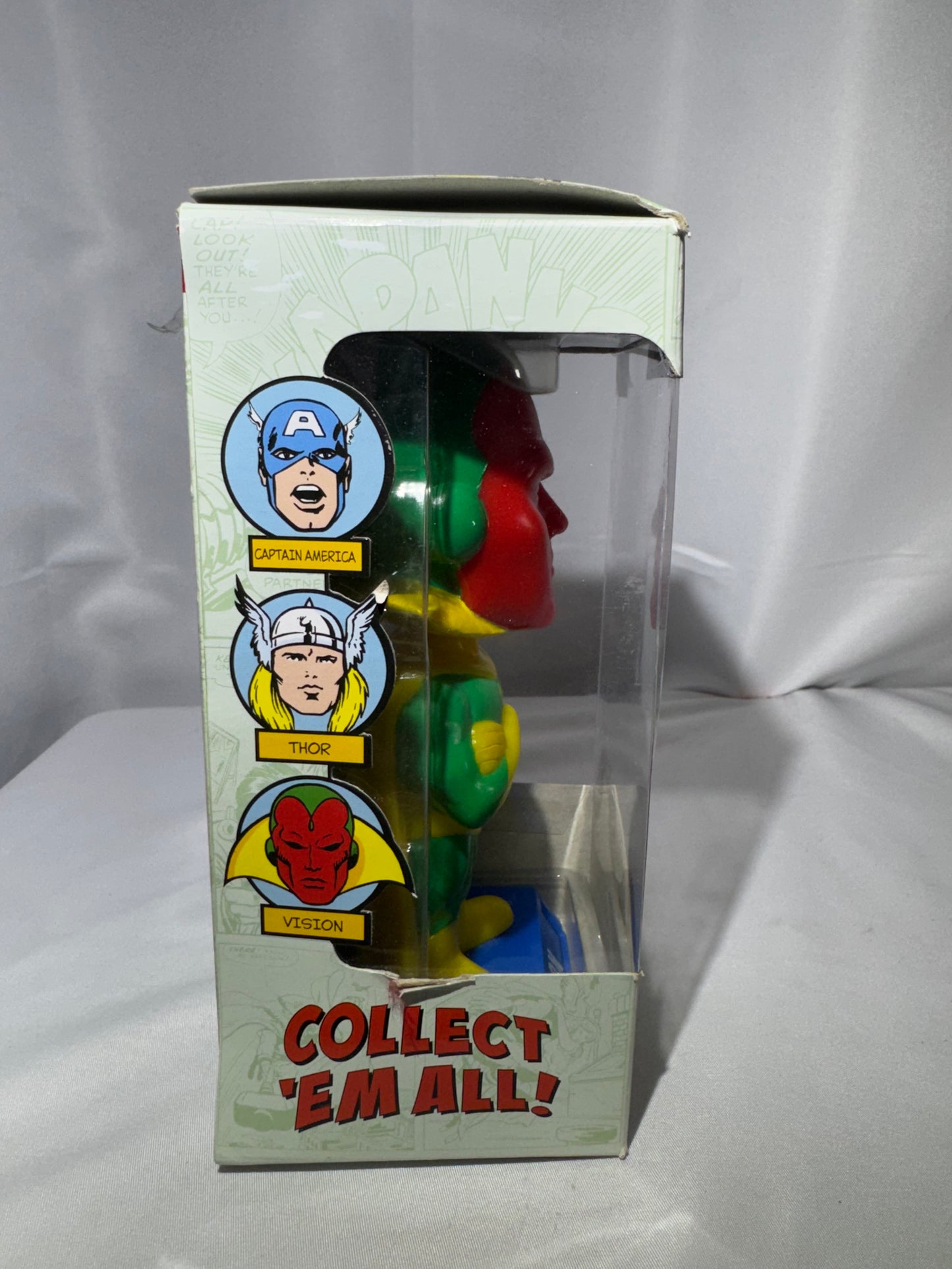 Funko Wacky Wobbler Vision Bobblehead Marvel Comics 2008 Vaulted w/ Box
