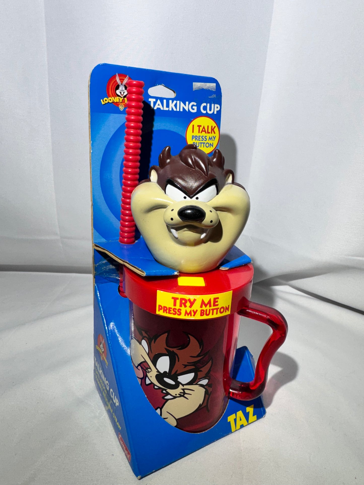 Vintage Looney Tunes Taz Talking Spill-Proof Cup – In Box